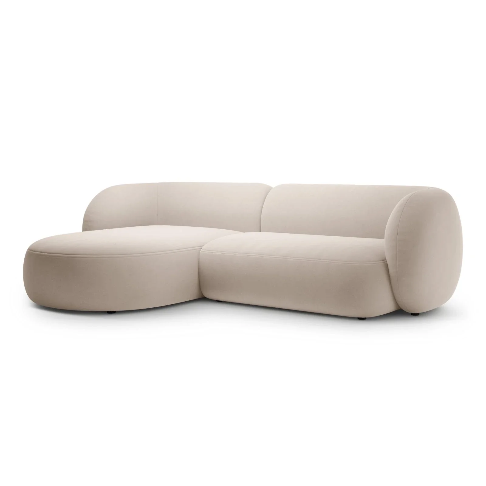 Kate Ecksofa Links mit Bezug aus Samt, Strukturstoff oder Boucle, 285x176 cm - Image 54