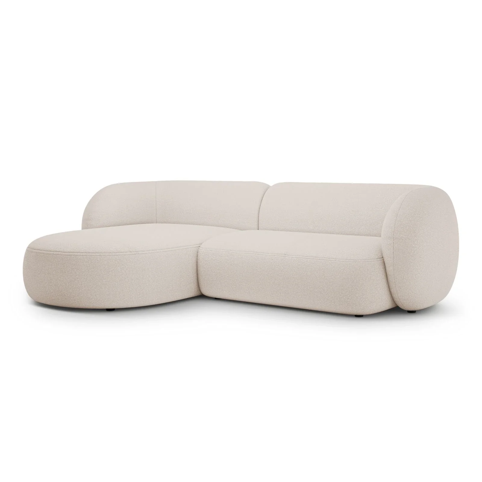 Kate Ecksofa Links mit Bezug aus Samt, Strukturstoff oder Boucle, 285x176 cm - Image 6