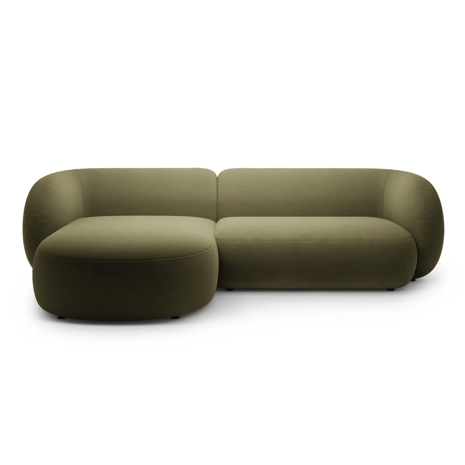 Kate Ecksofa Links mit Bezug aus Samt, Strukturstoff oder Boucle, 285x176 cm - Image 61