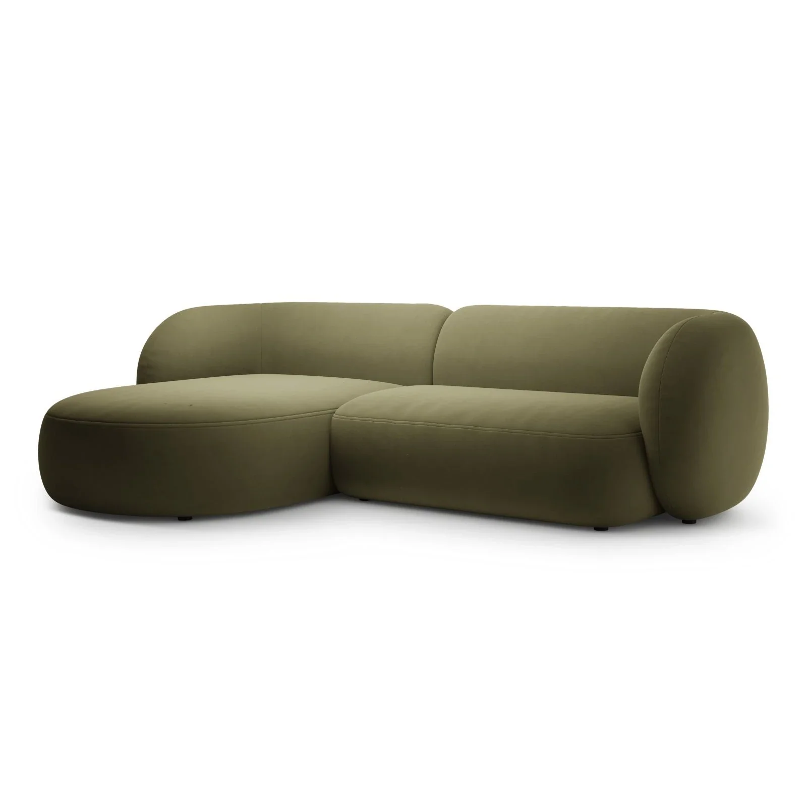 Kate Ecksofa Links mit Bezug aus Samt, Strukturstoff oder Boucle, 285x176 cm - Image 62