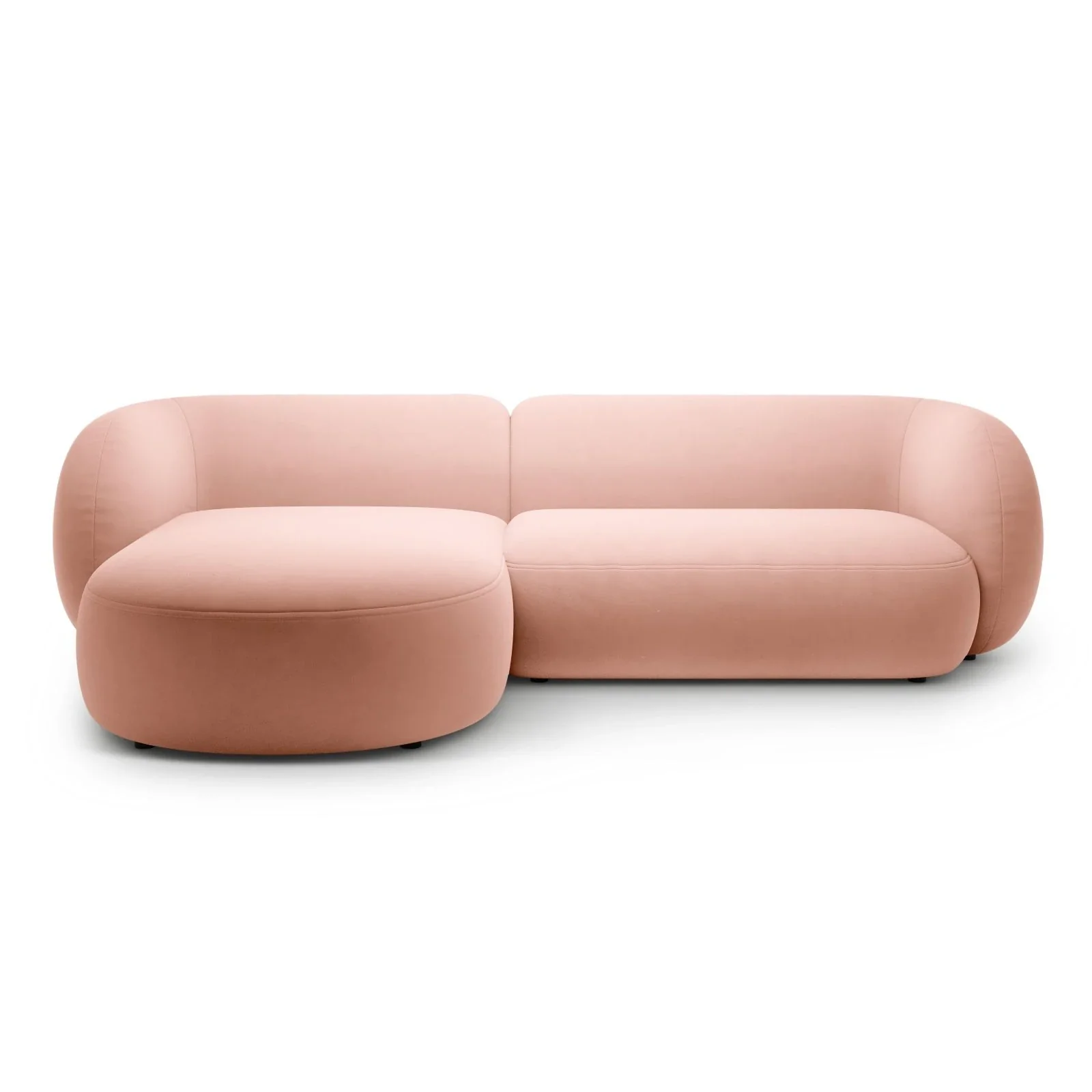 Kate Ecksofa Links mit Bezug aus Samt, Strukturstoff oder Boucle, 285x176 cm - Image 65