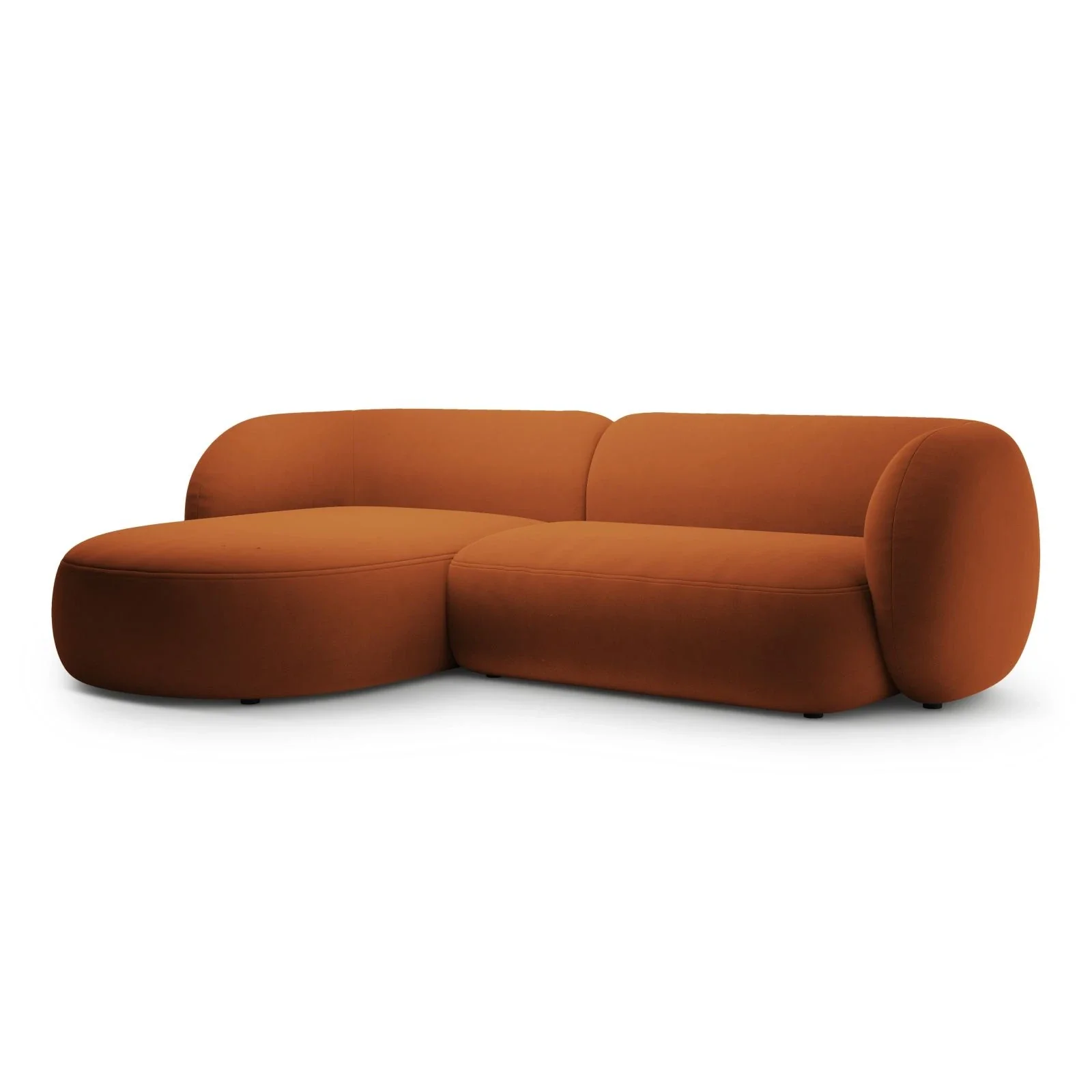 Kate Ecksofa Links mit Bezug aus Samt, Strukturstoff oder Boucle, 285x176 cm - Image 70