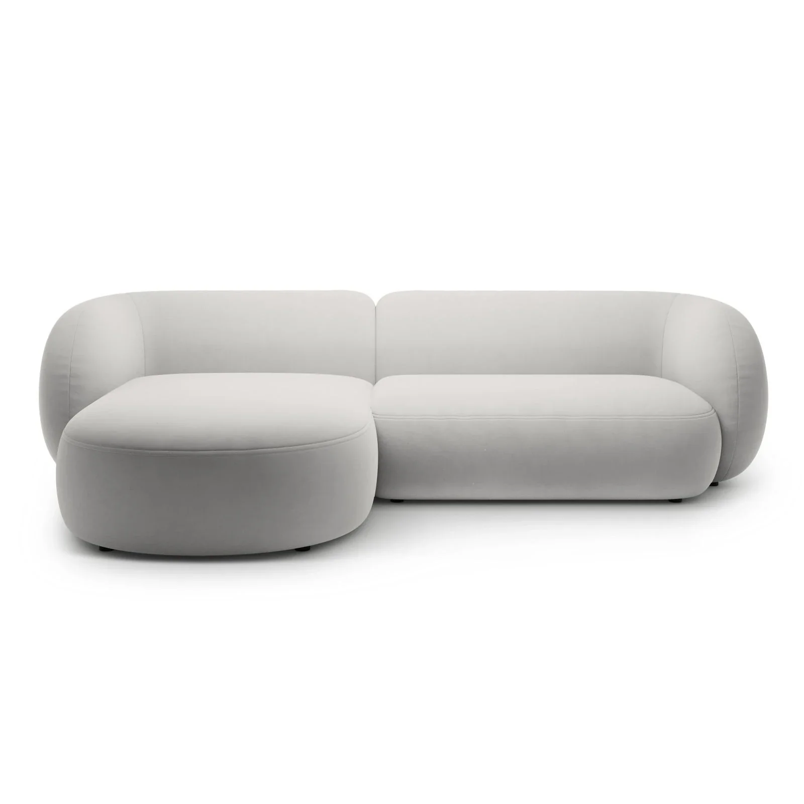 Kate Ecksofa Links mit Bezug aus Samt, Strukturstoff oder Boucle, 285x176 cm - Image 73