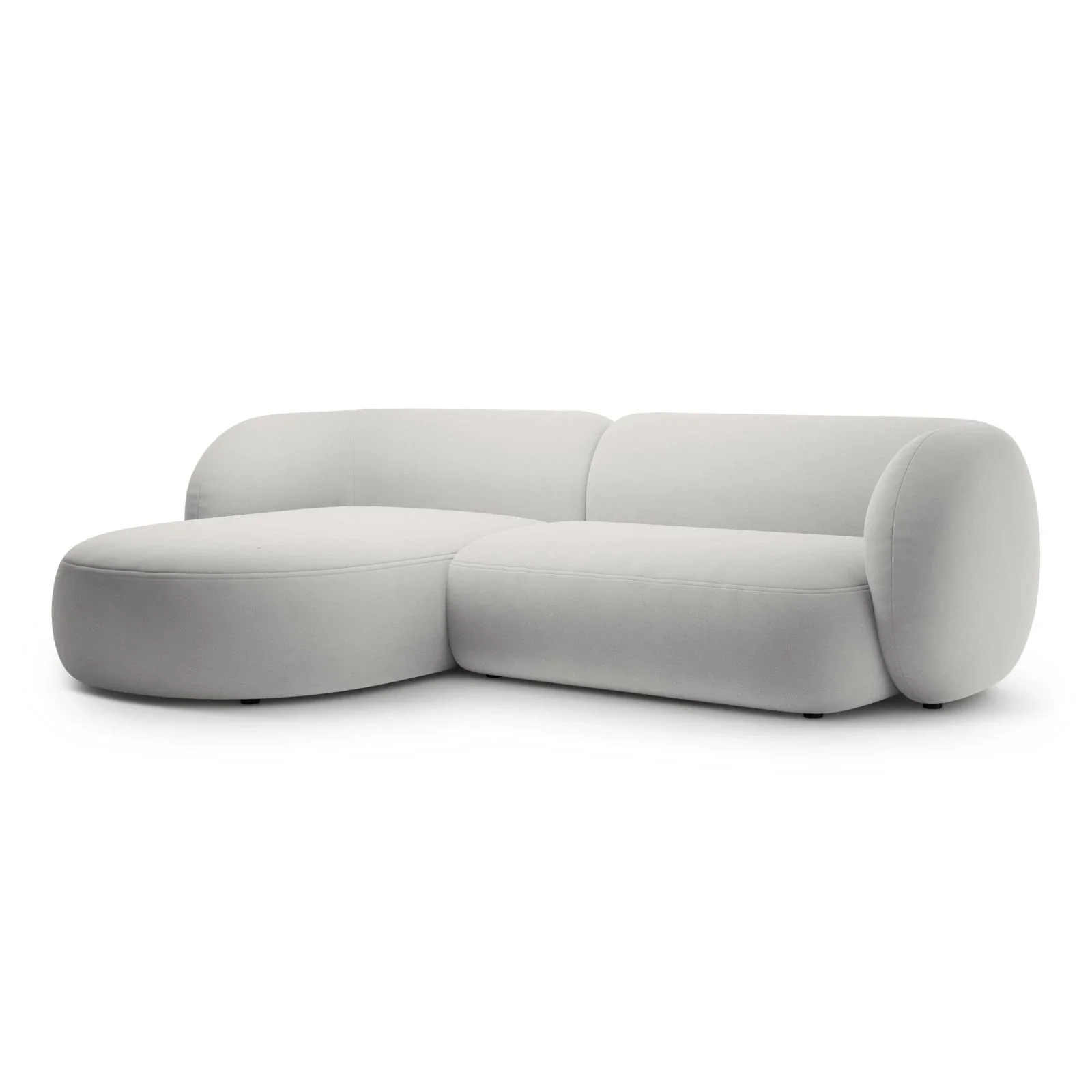 Kate Ecksofa Links mit Bezug aus Samt, Strukturstoff oder Boucle, 285x176 cm - Image 74