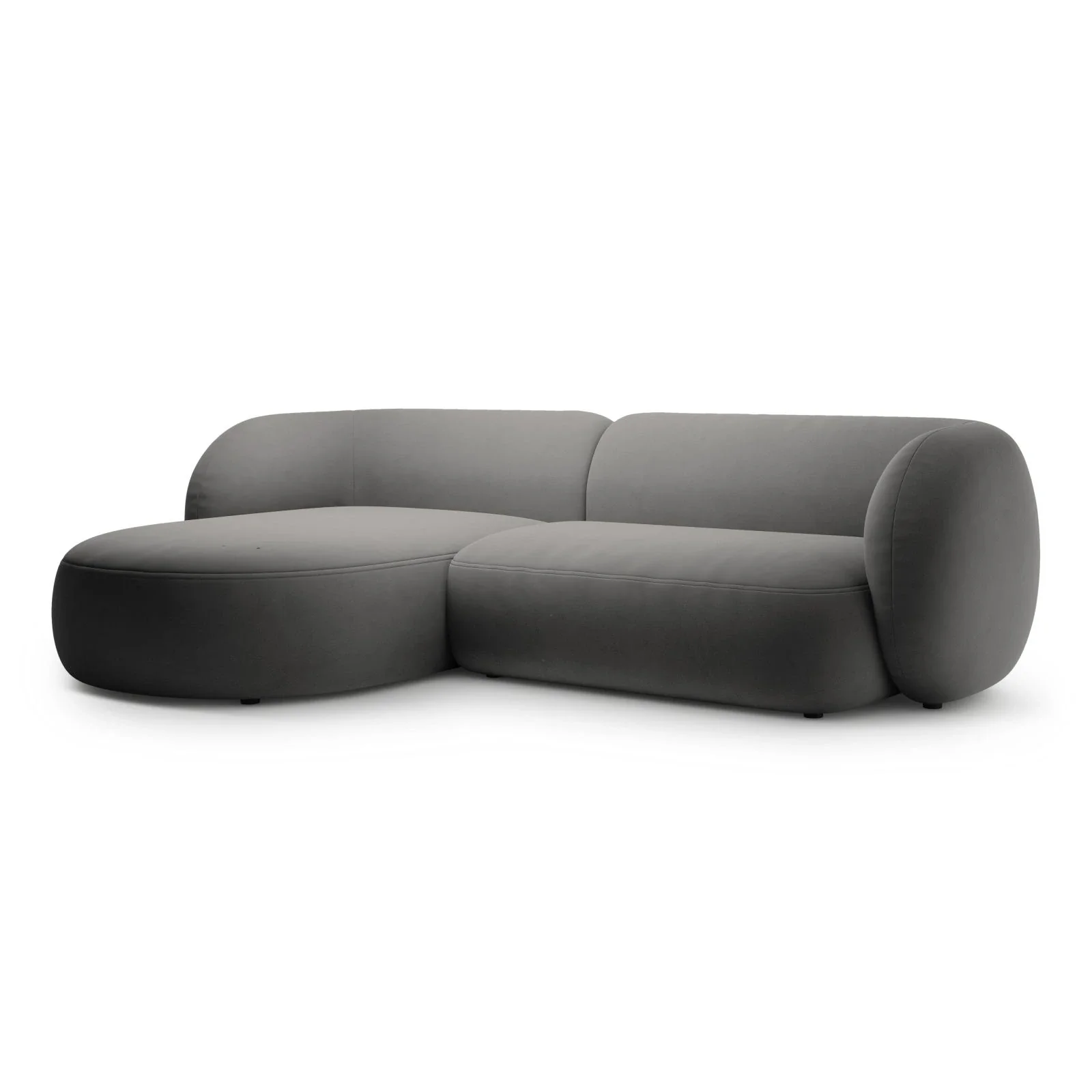 Kate Ecksofa Links mit Bezug aus Samt, Strukturstoff oder Boucle, 285x176 cm - Image 78