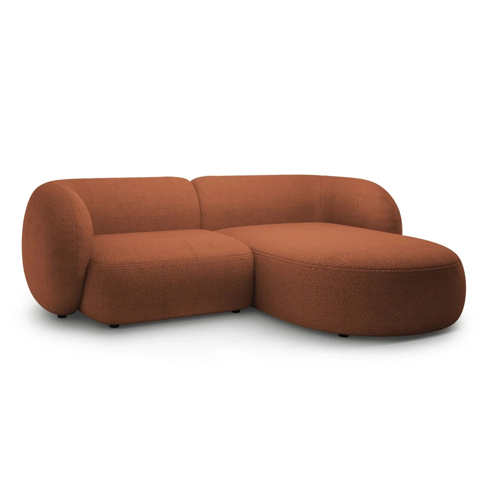 Kate Ecksofa Rechts mit Bezug aus Samt, Strukturstoff oder Boucle, 255x176 cm - Image 11
