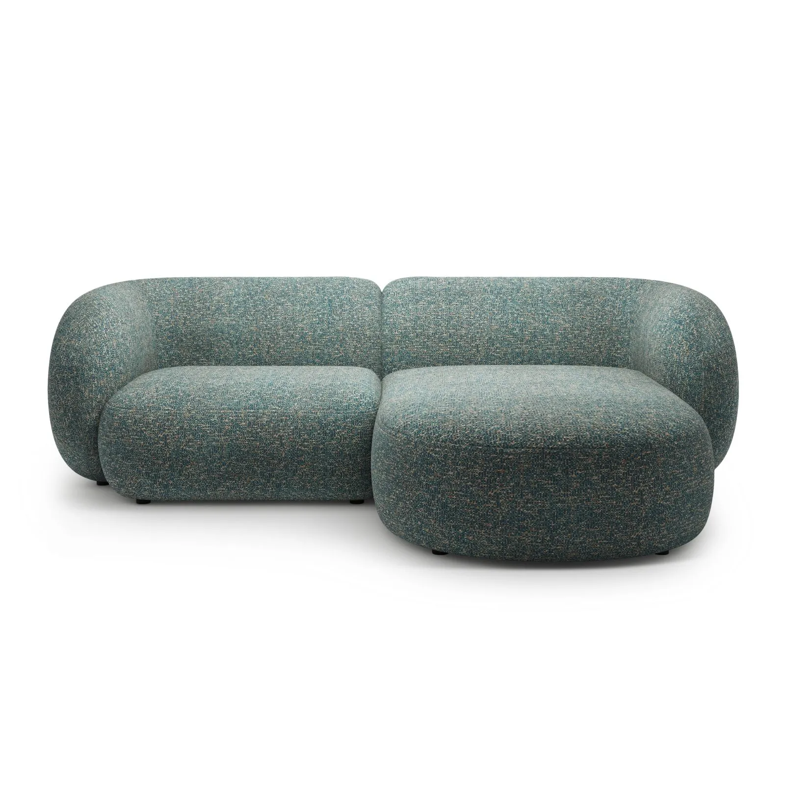 Kate Ecksofa Rechts mit Bezug aus Samt, Strukturstoff oder Boucle, 255x176 cm - Image 46