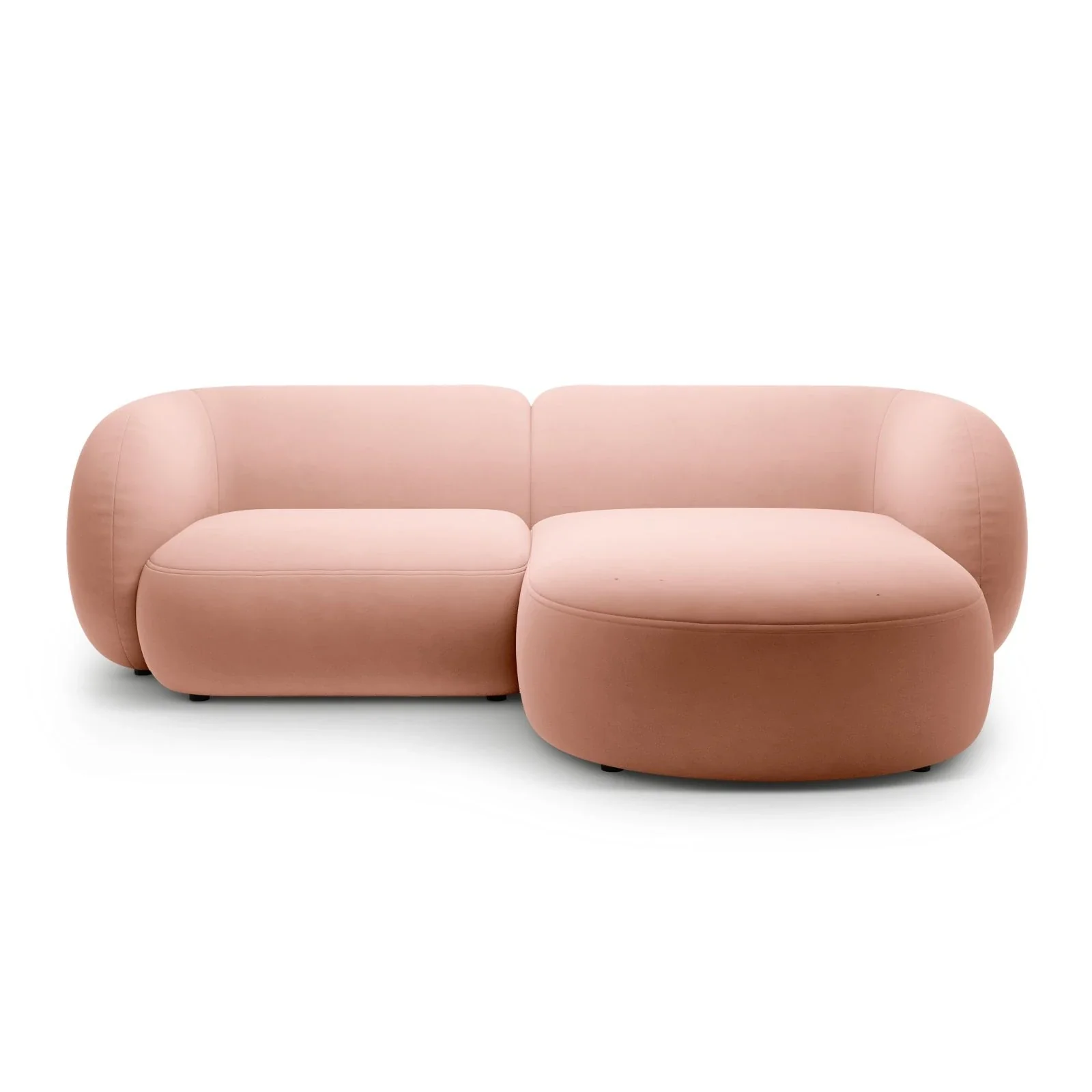 Kate Ecksofa Rechts mit Bezug aus Samt, Strukturstoff oder Boucle, 255x176 cm - Image 66