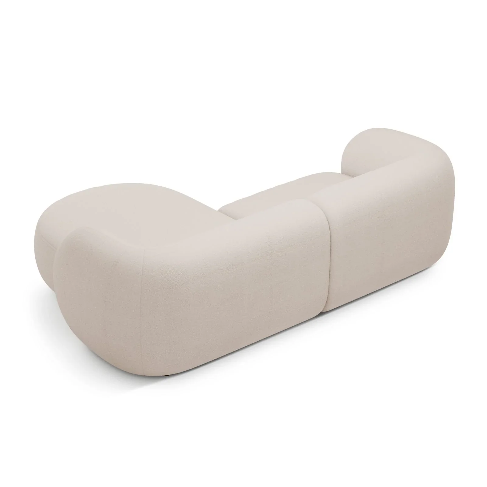Kate Ecksofa Rechts mit Bezug aus Samt, Strukturstoff oder Boucle, 255x176 cm - Image 8