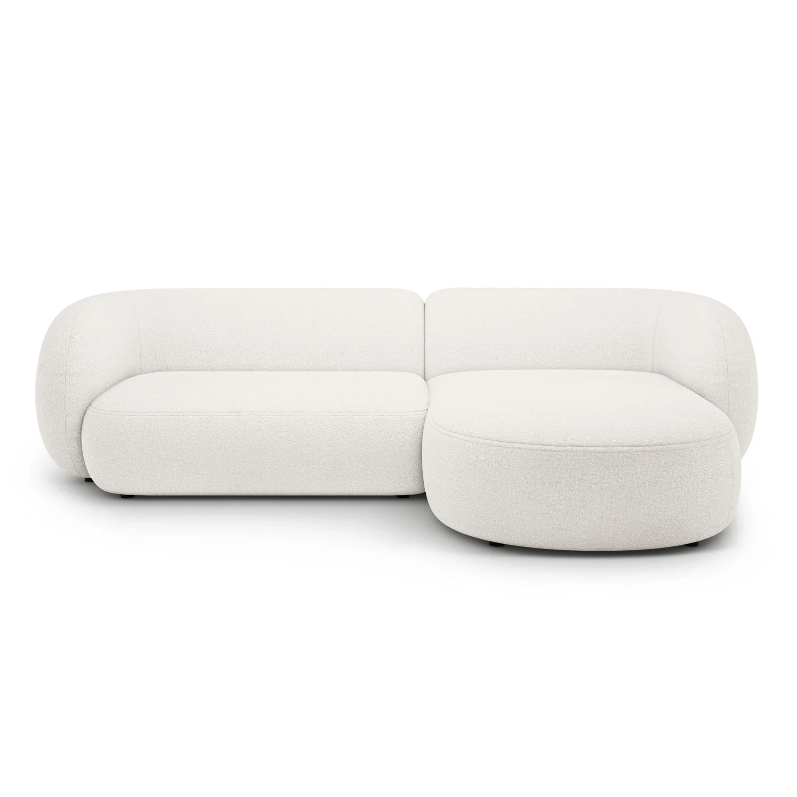 Kate Ecksofa Rechts mit Bezug aus Samt, Strukturstoff oder Boucle, 285x176 cm