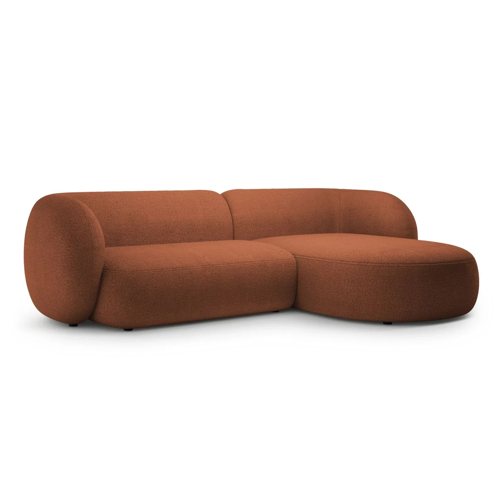 Kate Ecksofa Rechts mit Bezug aus Samt, Strukturstoff oder Boucle, 285x176 cm - Image 10