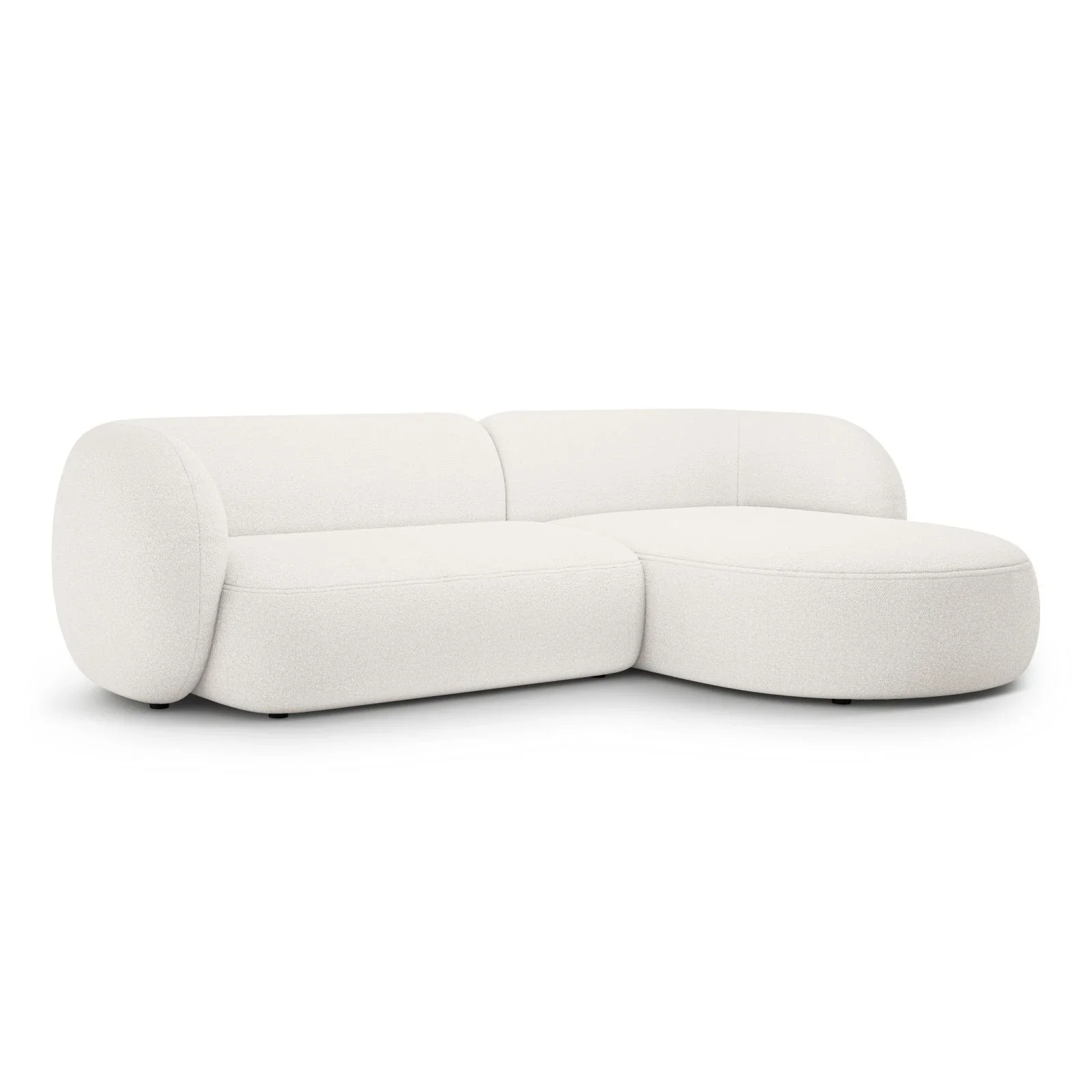 Kate Ecksofa Rechts mit Bezug aus Samt, Strukturstoff oder Boucle, 285x176 cm - Image 2