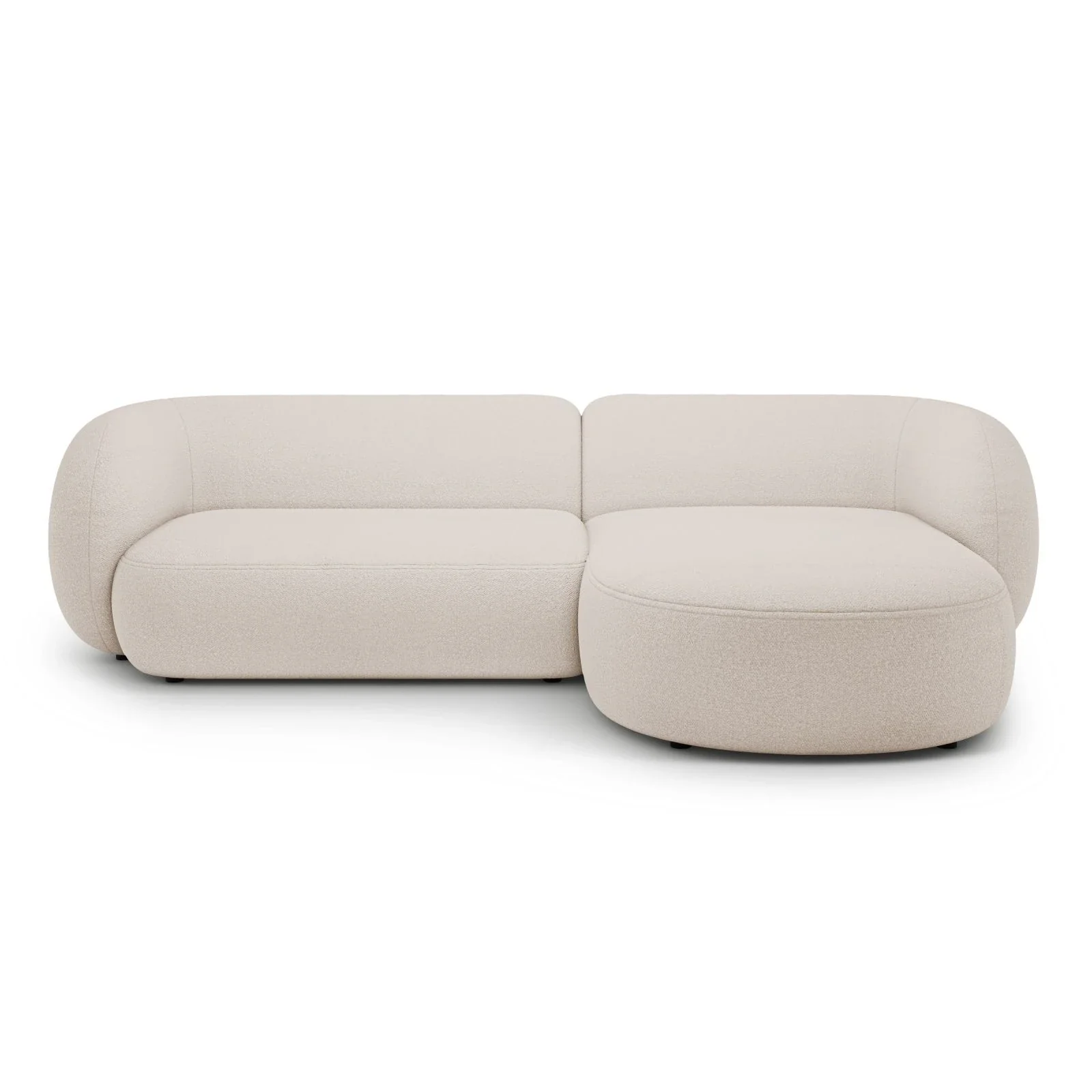 Kate Ecksofa Rechts mit Bezug aus Samt, Strukturstoff oder Boucle, 285x176 cm - Image 5