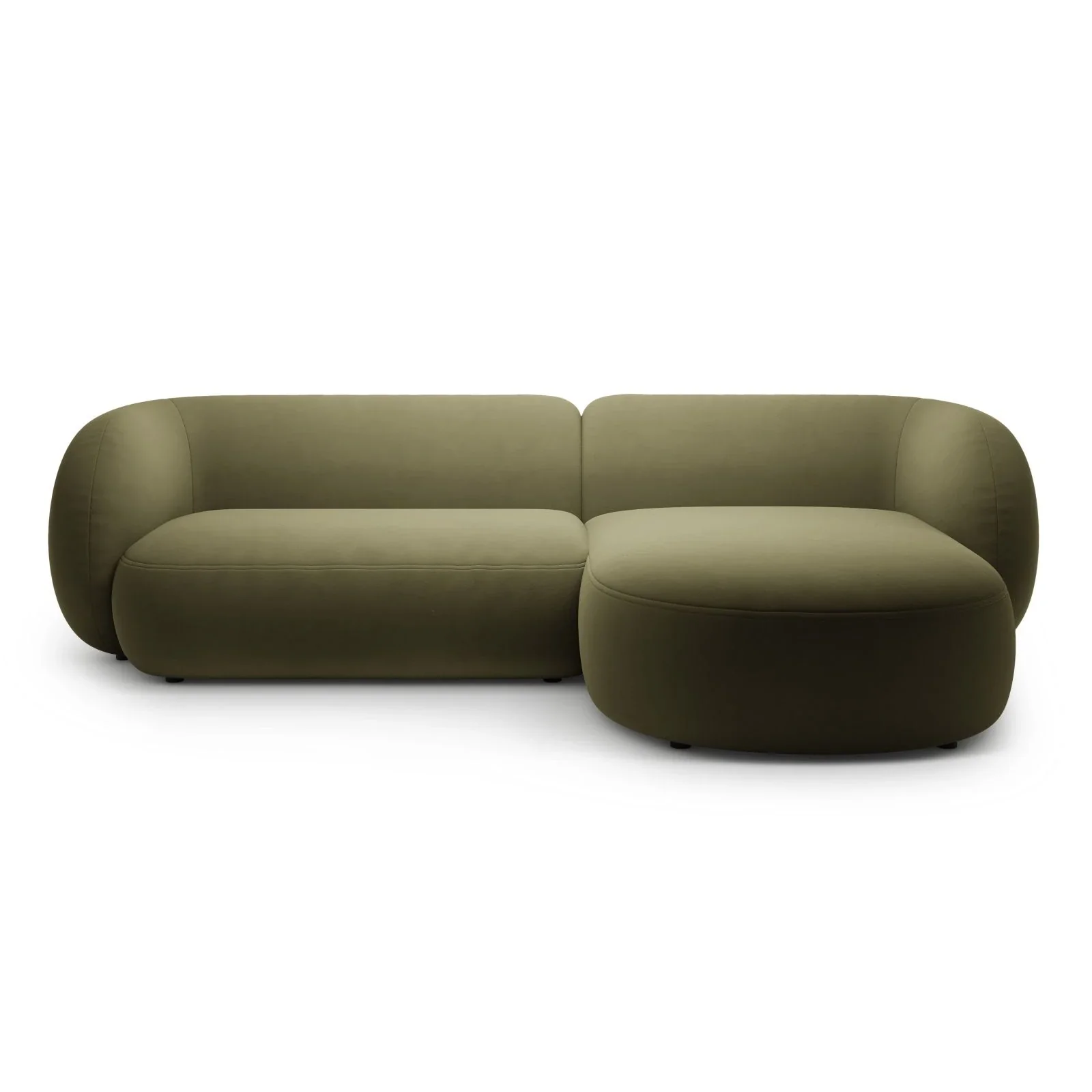 Kate Ecksofa Rechts mit Bezug aus Samt, Strukturstoff oder Boucle, 285x176 cm - Image 61