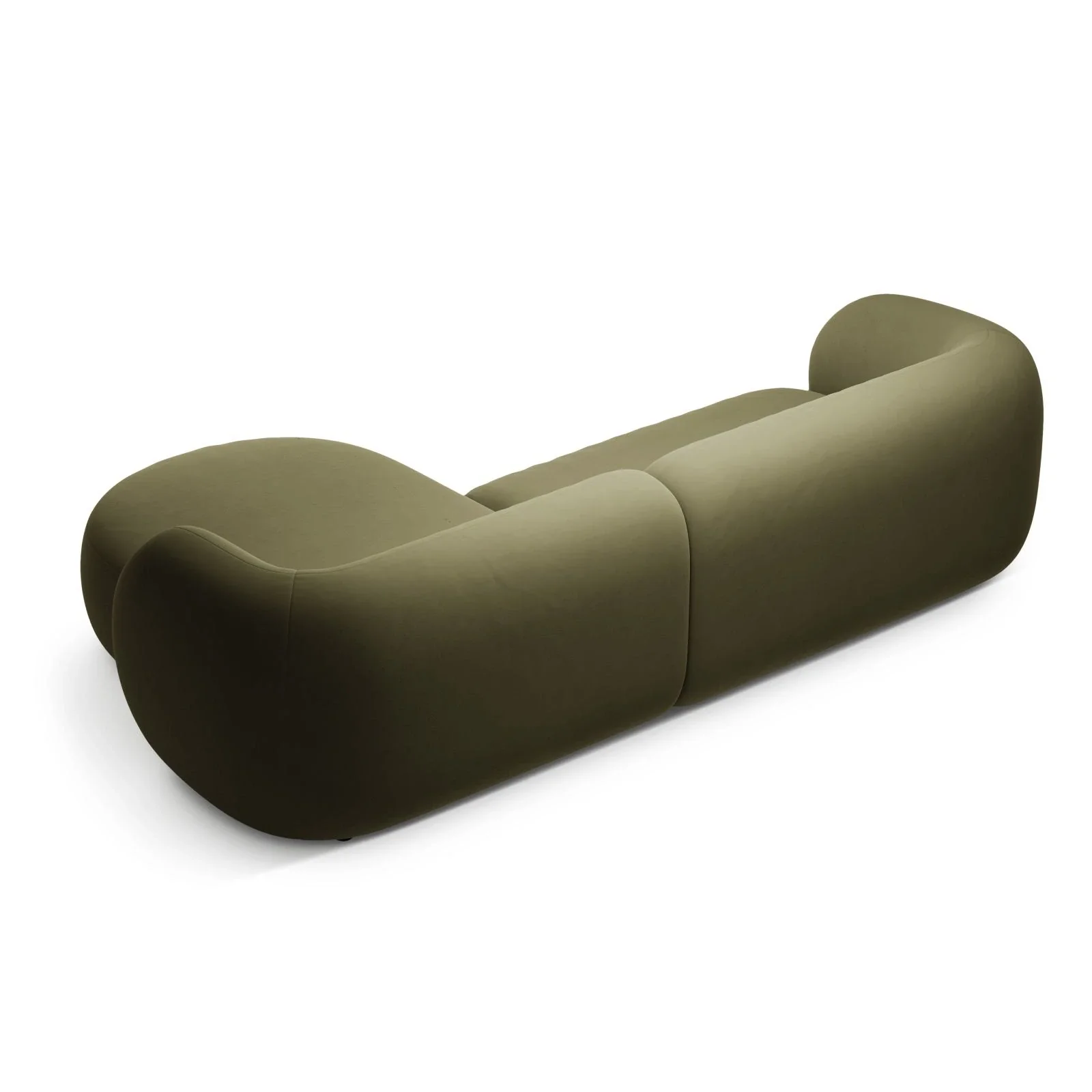Kate Ecksofa Rechts mit Bezug aus Samt, Strukturstoff oder Boucle, 285x176 cm - Image 63