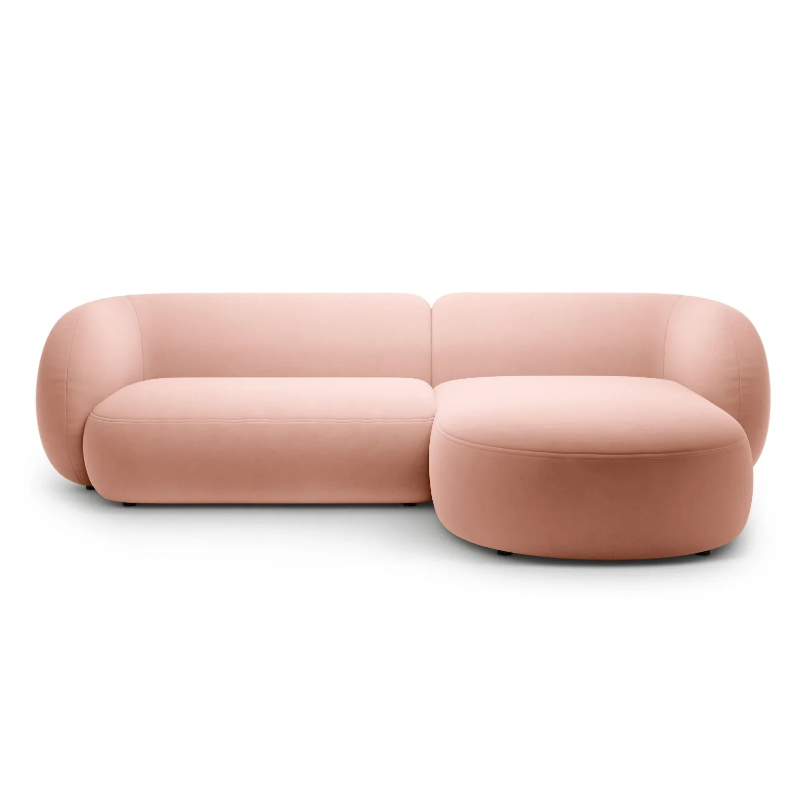 Kate Ecksofa Rechts mit Bezug aus Samt, Strukturstoff oder Boucle, 285x176 cm - Image 65