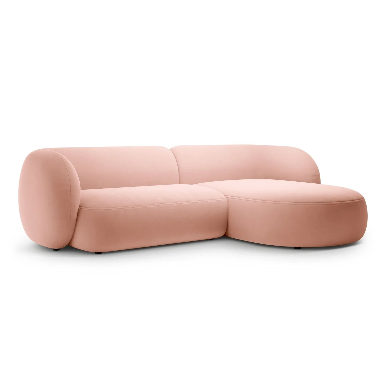 Kate Ecksofa Rechts mit Bezug aus Samt, Strukturstoff oder Boucle, 285x176 cm - Image 66