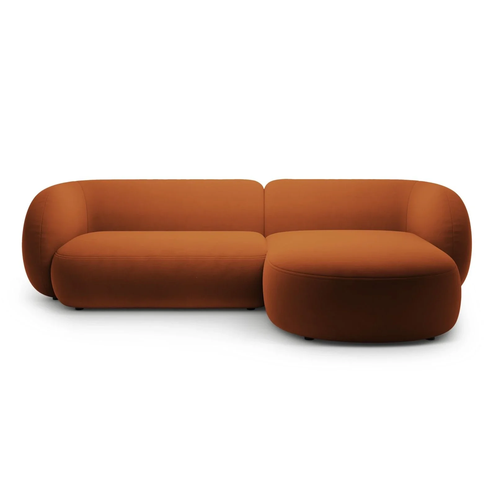 Kate Ecksofa Rechts mit Bezug aus Samt, Strukturstoff oder Boucle, 285x176 cm - Image 69