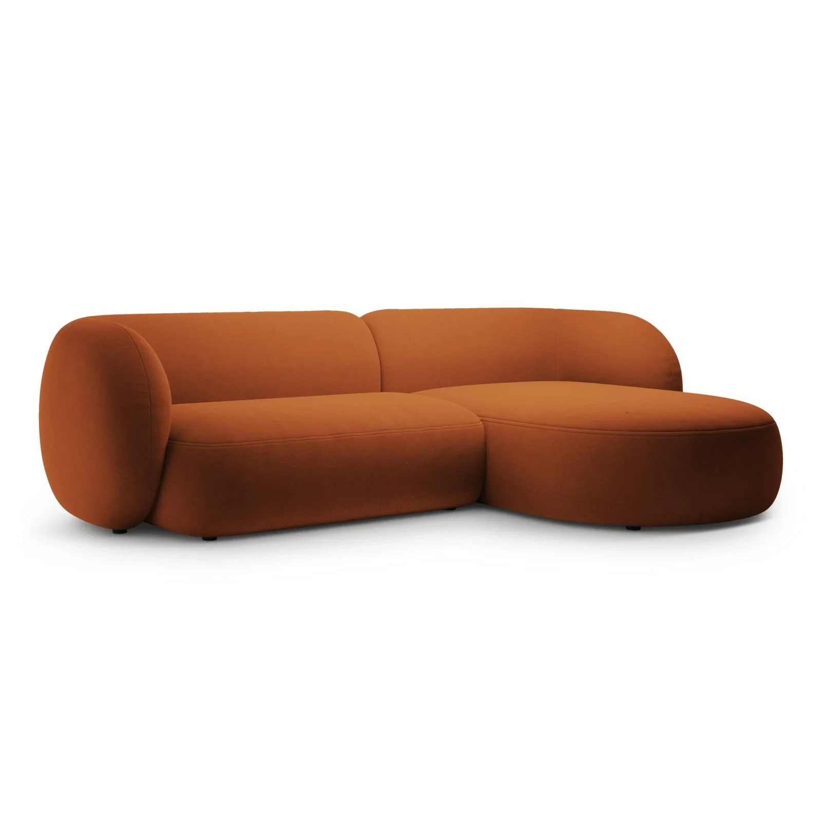 Kate Ecksofa Rechts mit Bezug aus Samt, Strukturstoff oder Boucle, 285x176 cm - Image 70