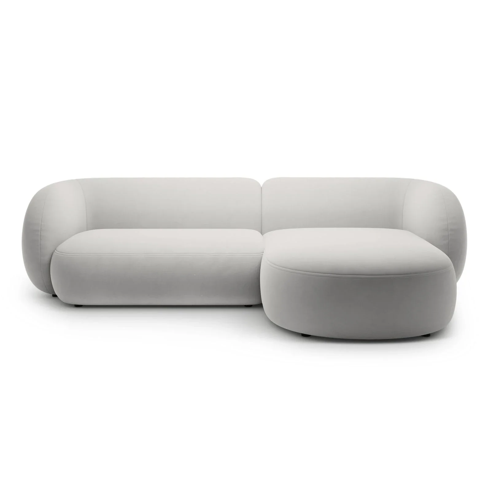 Kate Ecksofa Rechts mit Bezug aus Samt, Strukturstoff oder Boucle, 285x176 cm - Image 73