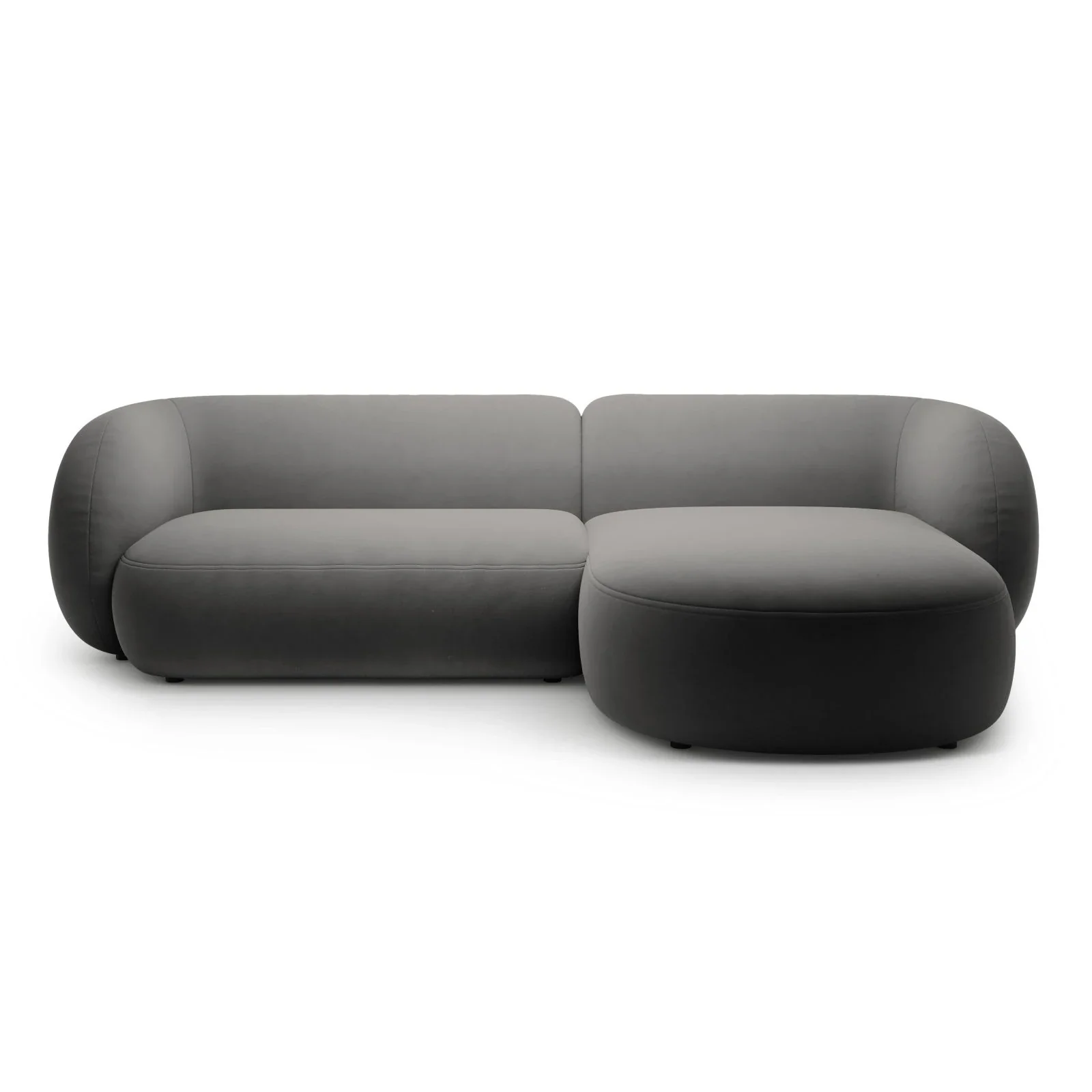 Kate Ecksofa Rechts mit Bezug aus Samt, Strukturstoff oder Boucle, 285x176 cm - Image 77