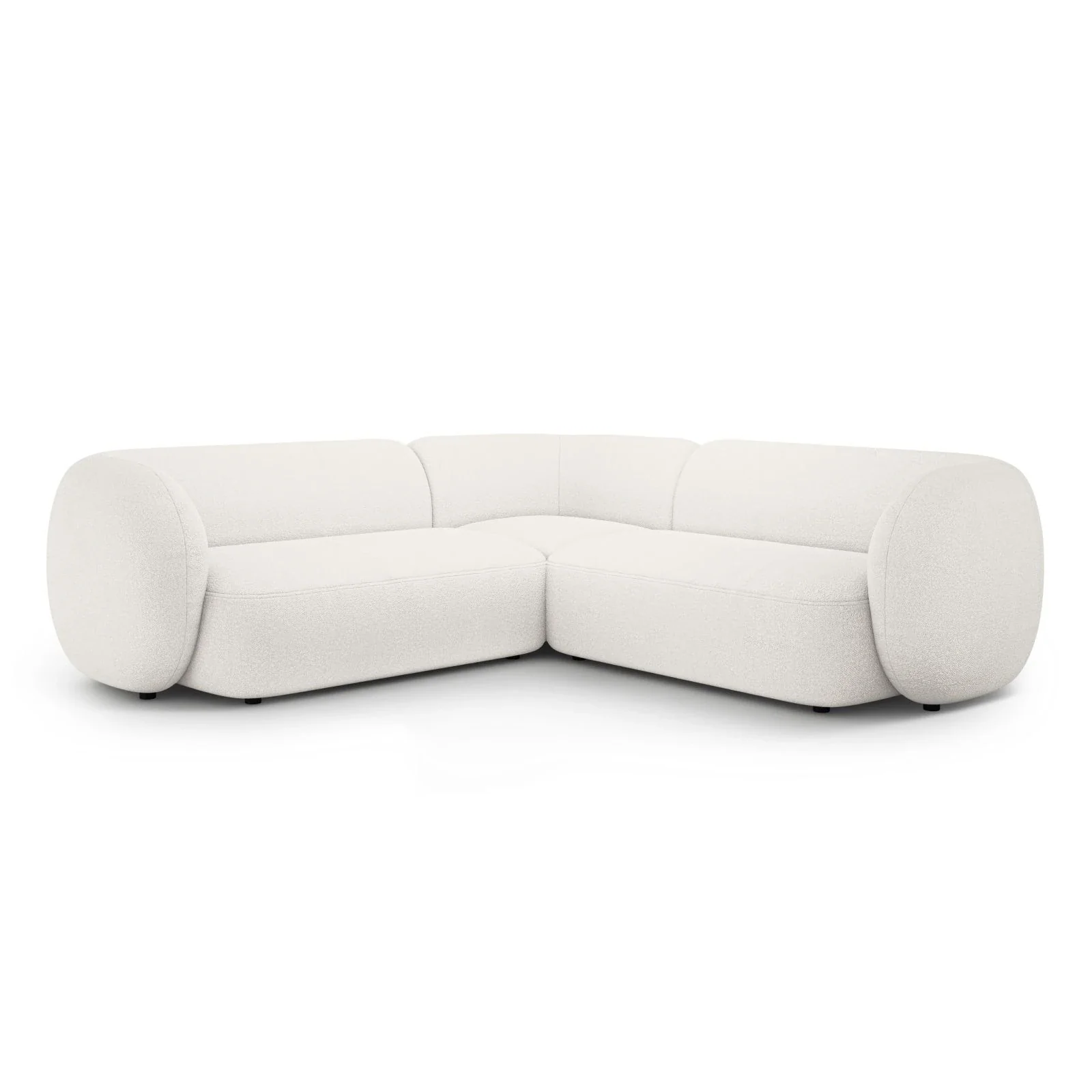 Kate Ecksofa symmetrisch aus Samt, Strukturstoff oder Boucle, 252x252 cm