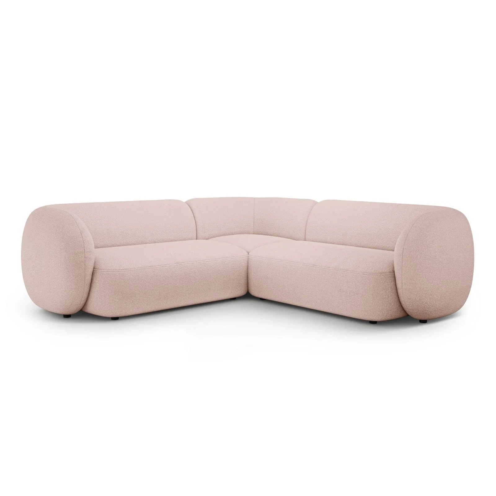 Kate Ecksofa symmetrisch aus Samt, Strukturstoff oder Boucle, 252x252 cm - Image 13