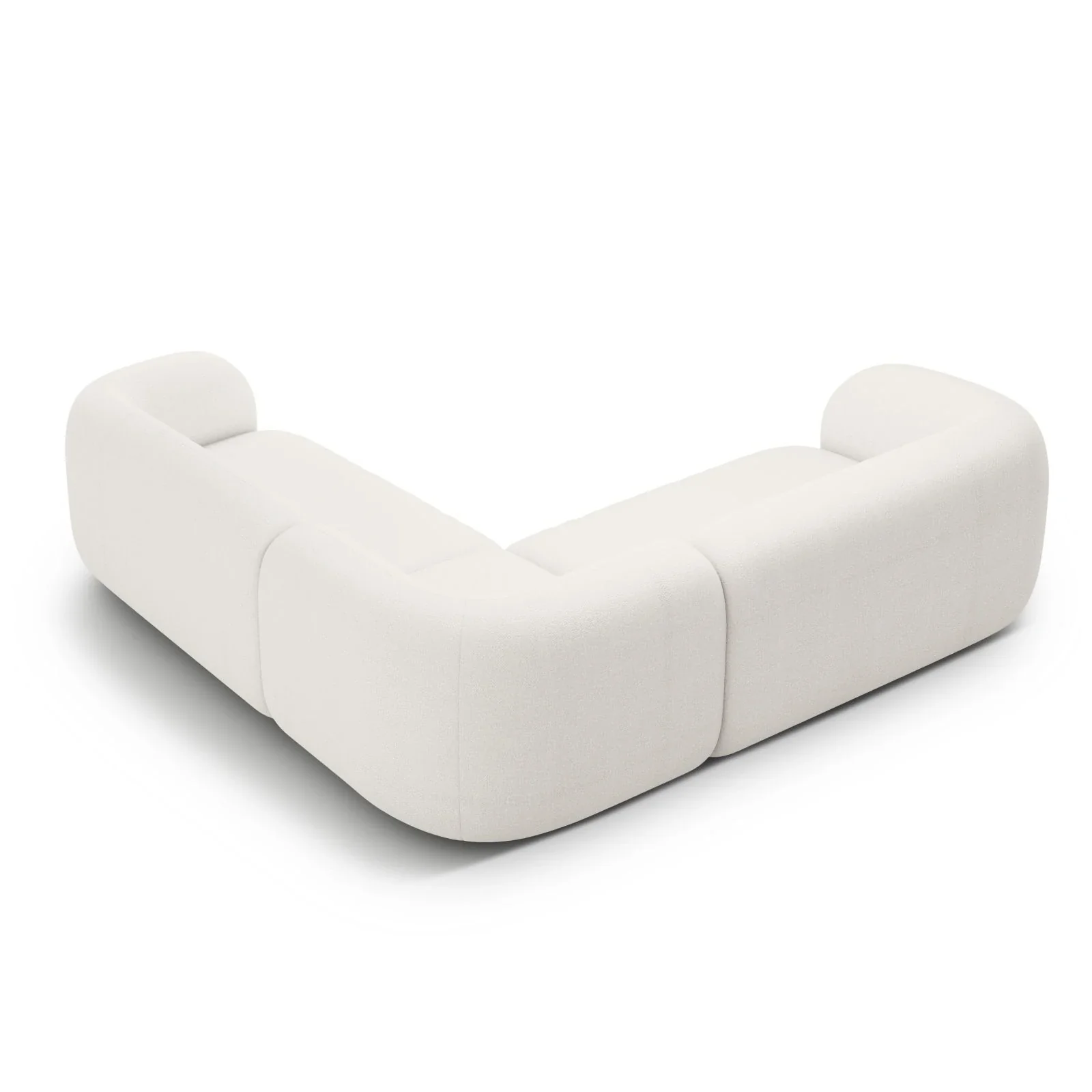 Kate Ecksofa symmetrisch aus Samt, Strukturstoff oder Boucle, 252x252 cm - Image 3