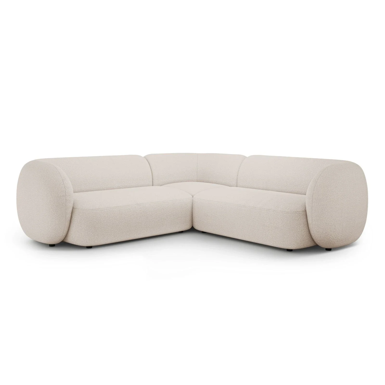 Kate Ecksofa symmetrisch aus Samt, Strukturstoff oder Boucle, 252x252 cm - Image 5