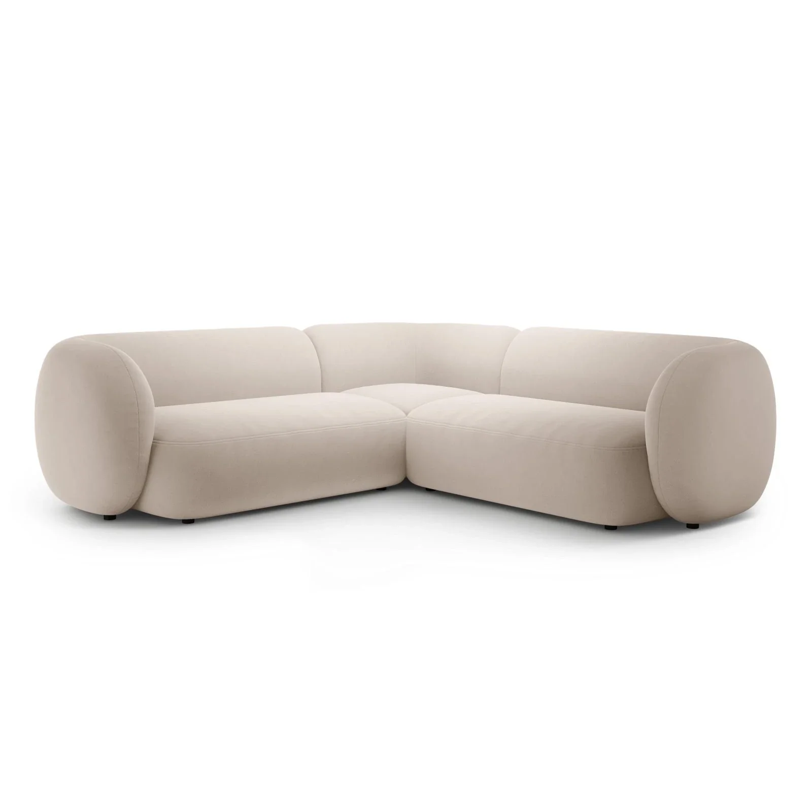 Kate Ecksofa symmetrisch aus Samt, Strukturstoff oder Boucle, 252x252 cm - Image 54