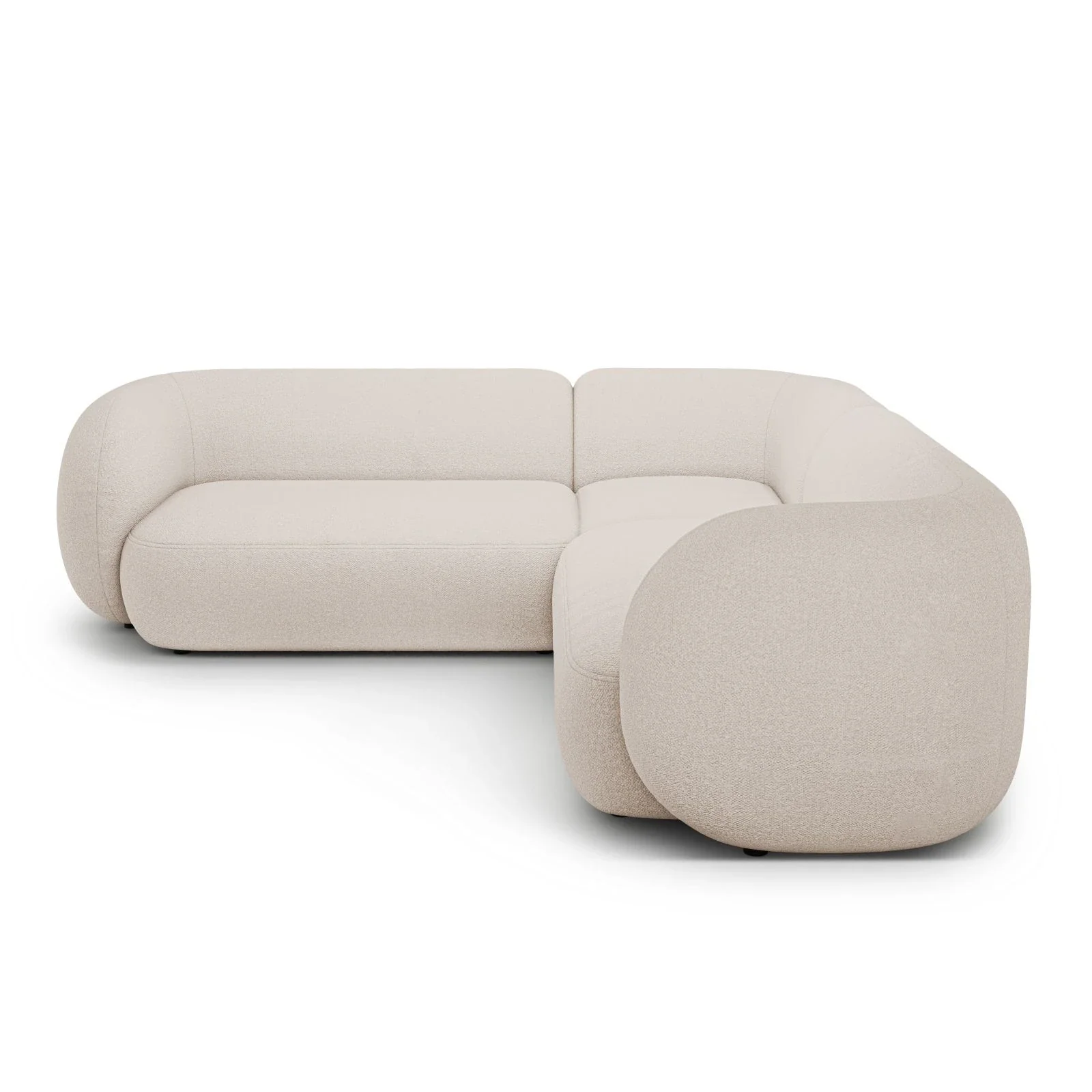 Kate Ecksofa symmetrisch aus Samt, Strukturstoff oder Boucle, 252x252 cm - Image 6