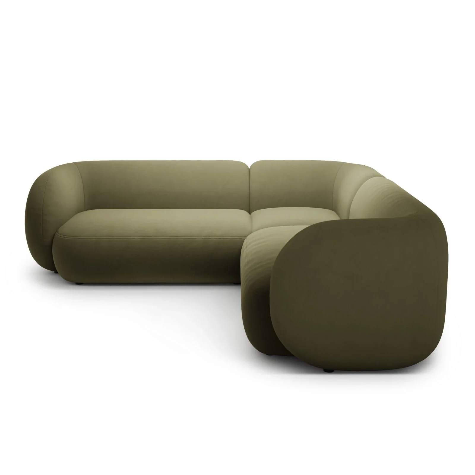 Kate Ecksofa symmetrisch aus Samt, Strukturstoff oder Boucle, 252x252 cm - Image 63