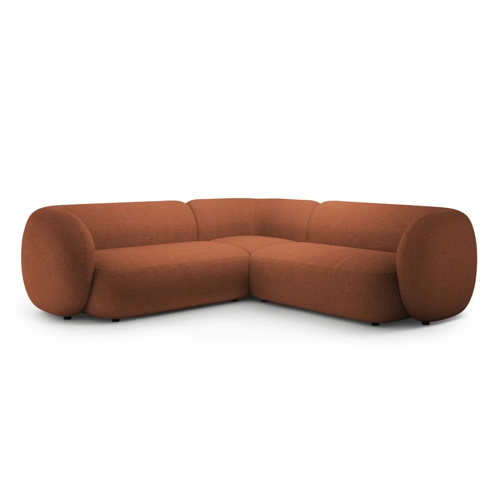 Kate Ecksofa symmetrisch aus Samt, Strukturstoff oder Boucle, 252x252 cm - Image 9