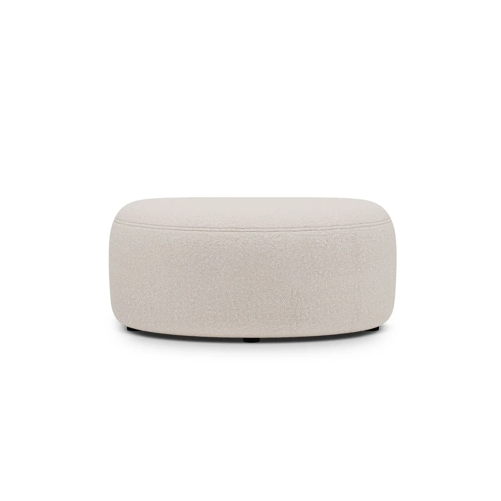 Kate Pouf mit Bezug aus Samt, Strukturstoff oder Boucle, 99x60 cm - Image 5