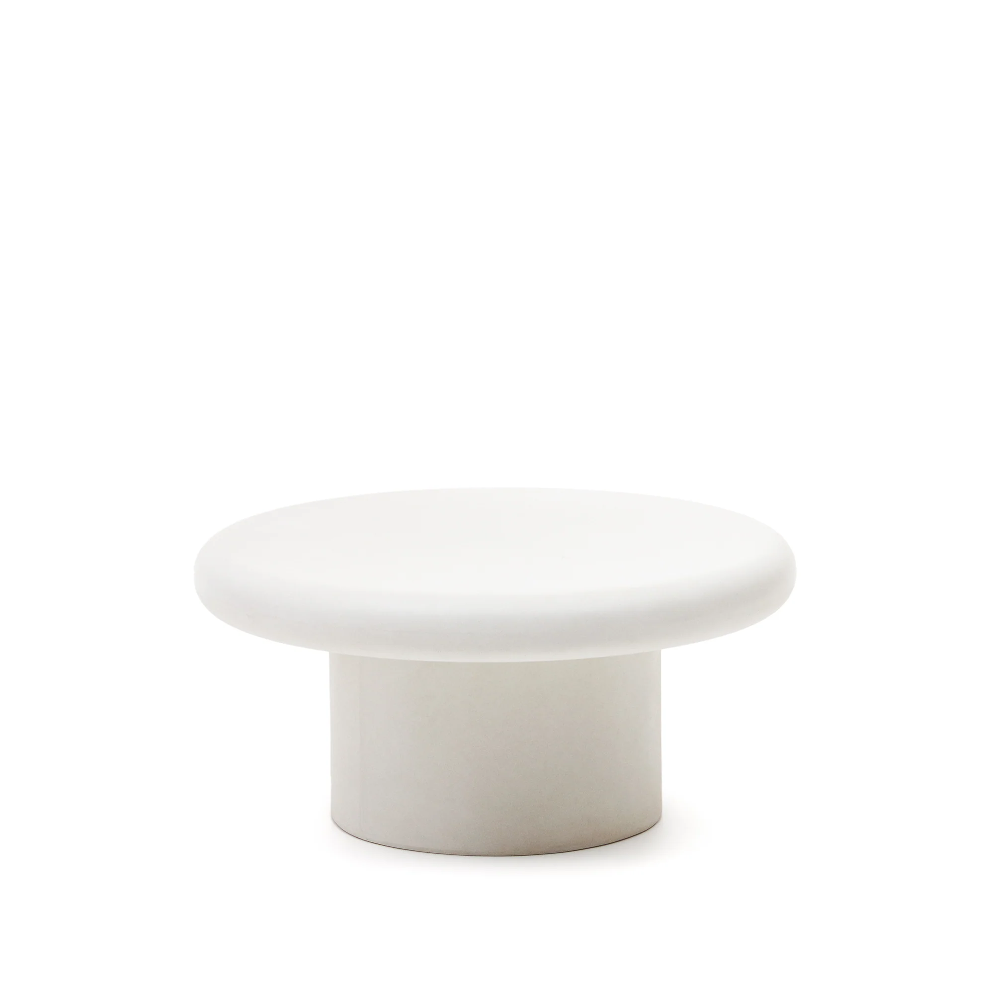 Addaia Couchtisch aus weißem Zement Ø 90 cm