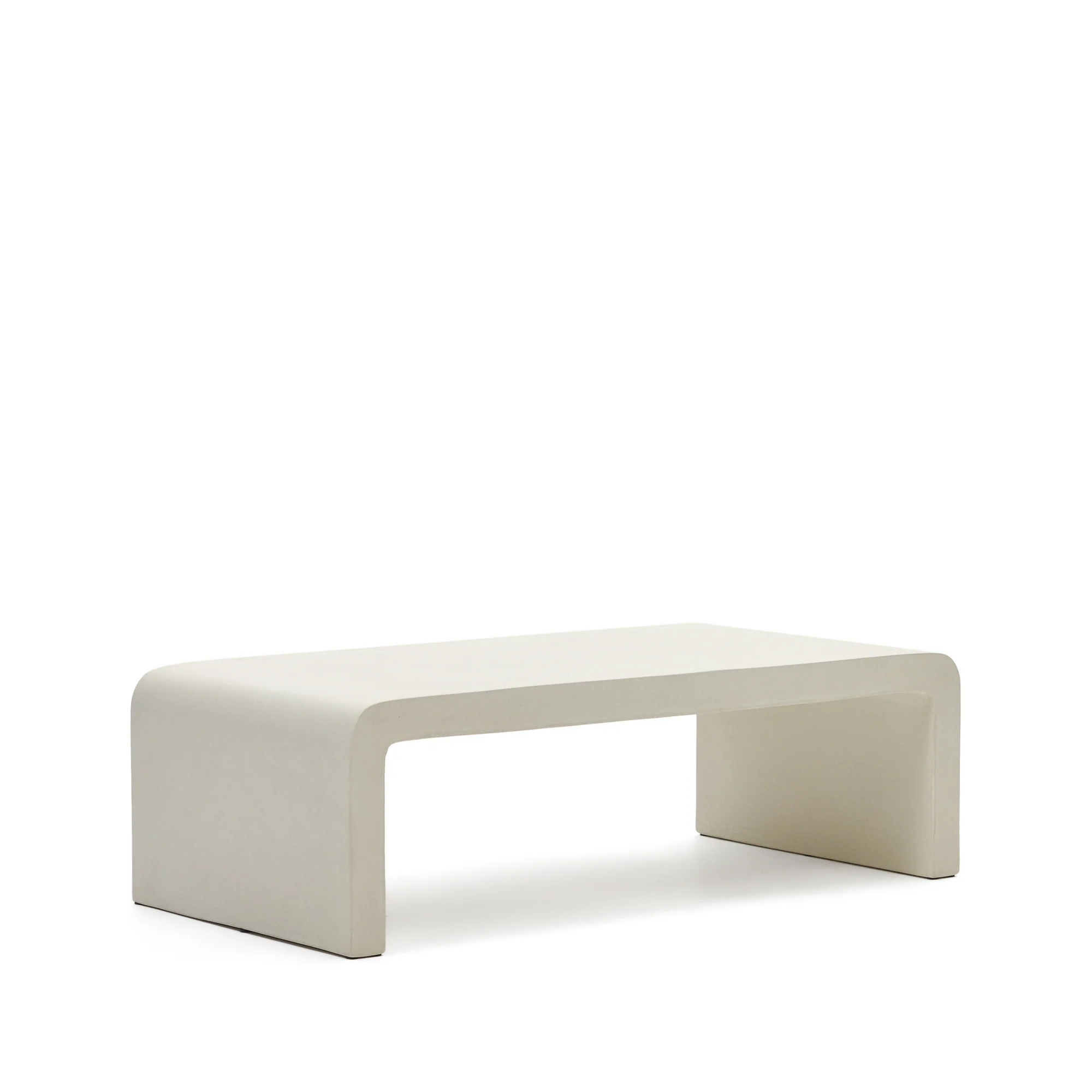 Aiguablava Couchtisch aus Zement in Weiß 135 x 65 cm - Image 4