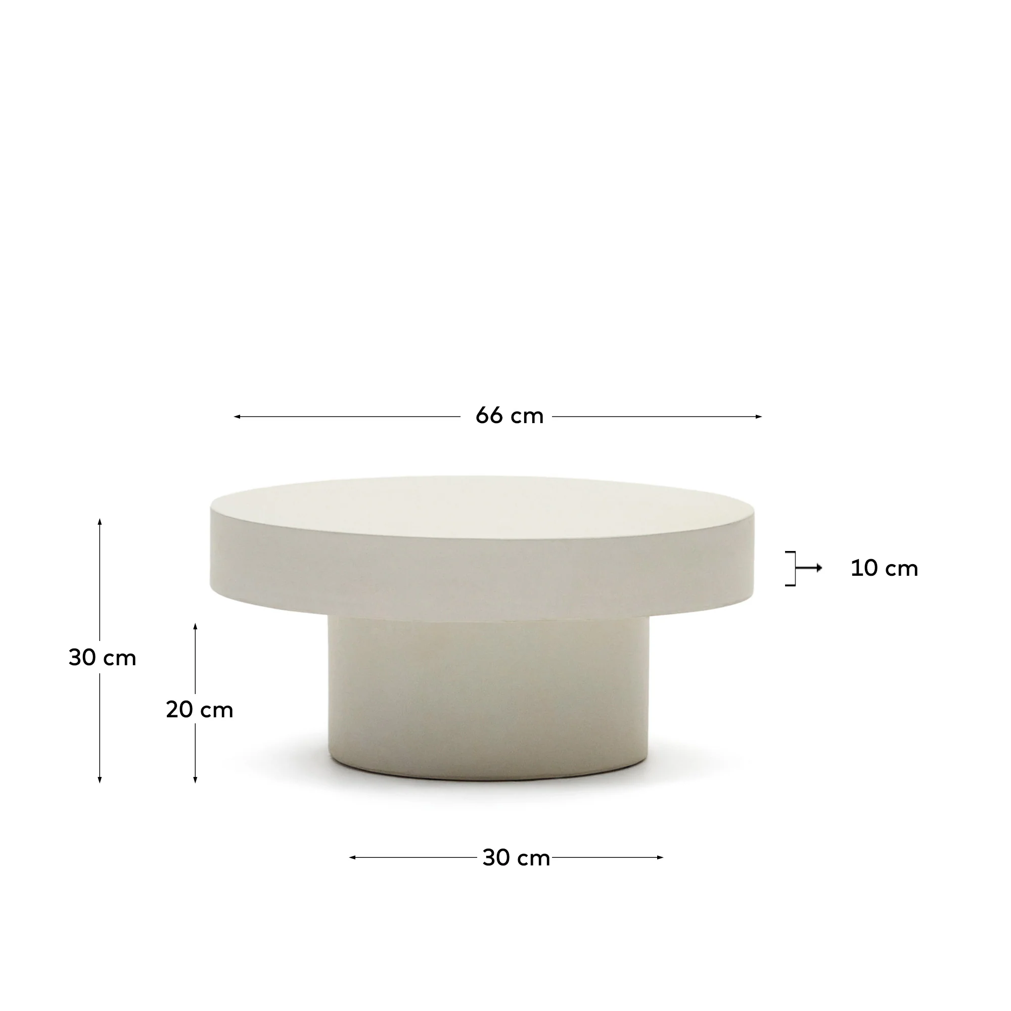 Aiguablava Couchtisch Weiß Ø 66 cm - Image 4
