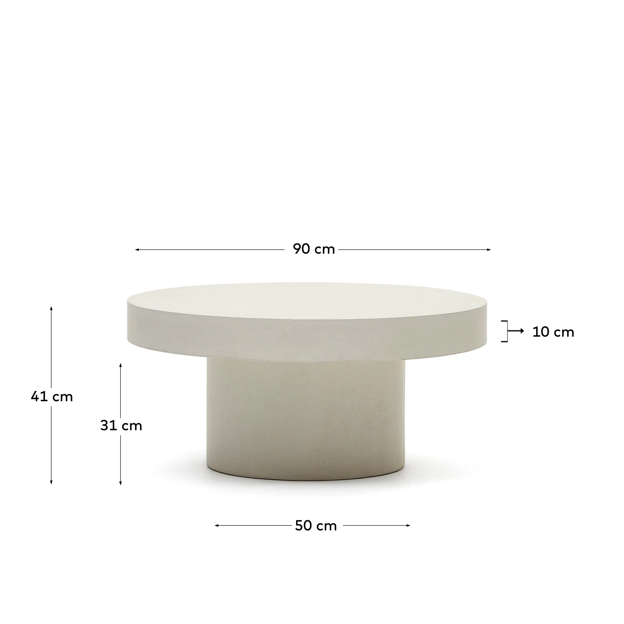 Aiguablava Couchtisch Weiß Ø 90 cm - Image 6