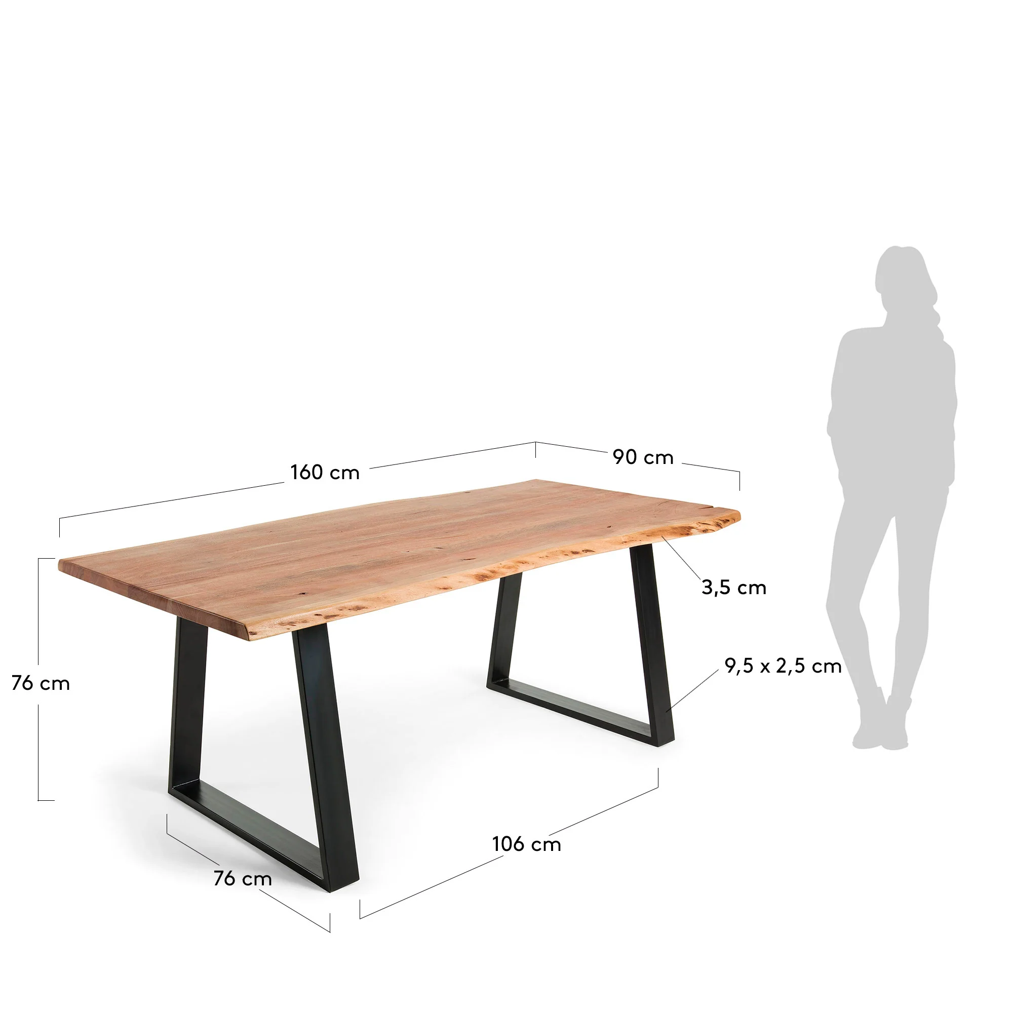 Alaia Tisch Natural Braun 160 x 90 cm - Image 5