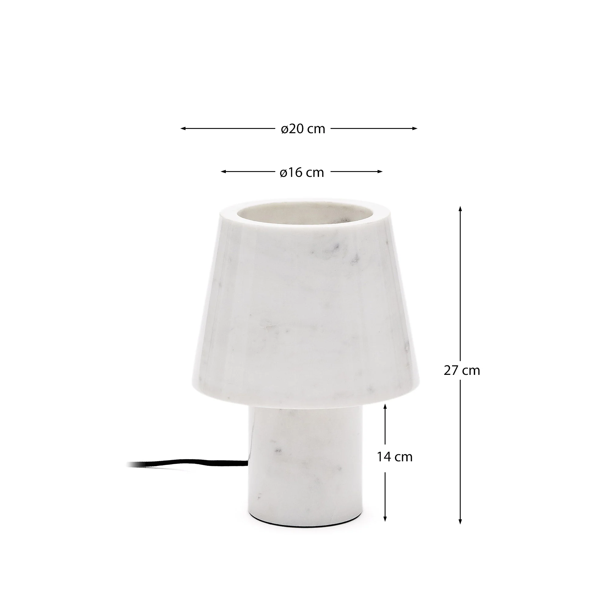 Alaro Tischlampe aus weißem Marmor - Image 5
