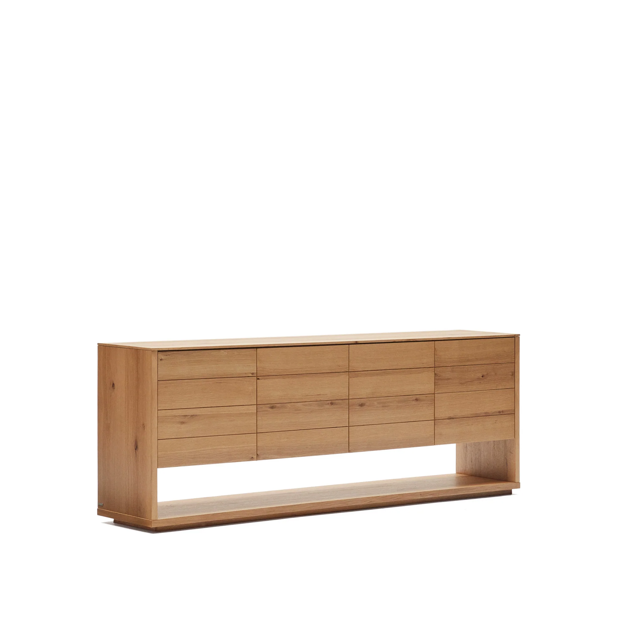 Alguema Sideboard 4 Türen mit Eichenfurnier und natürlichem Finish 200 x 74 cm - Image 5