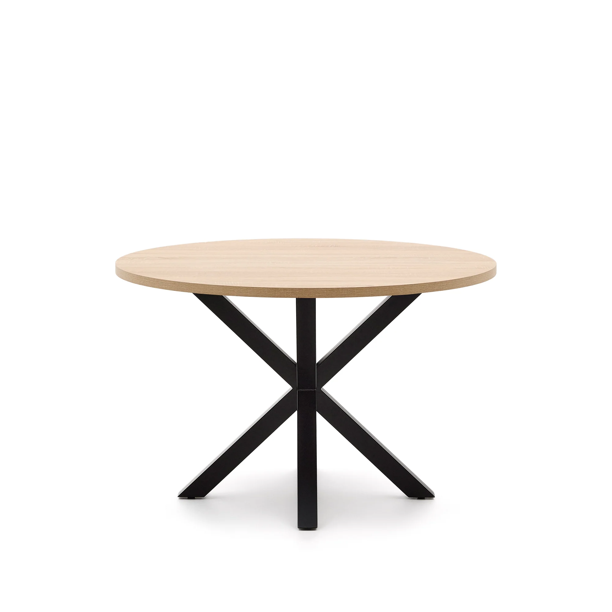 Argo runder Tisch mit Melamin natur und schwarzen Stahlbeinen Ø 119 cm - Image 3