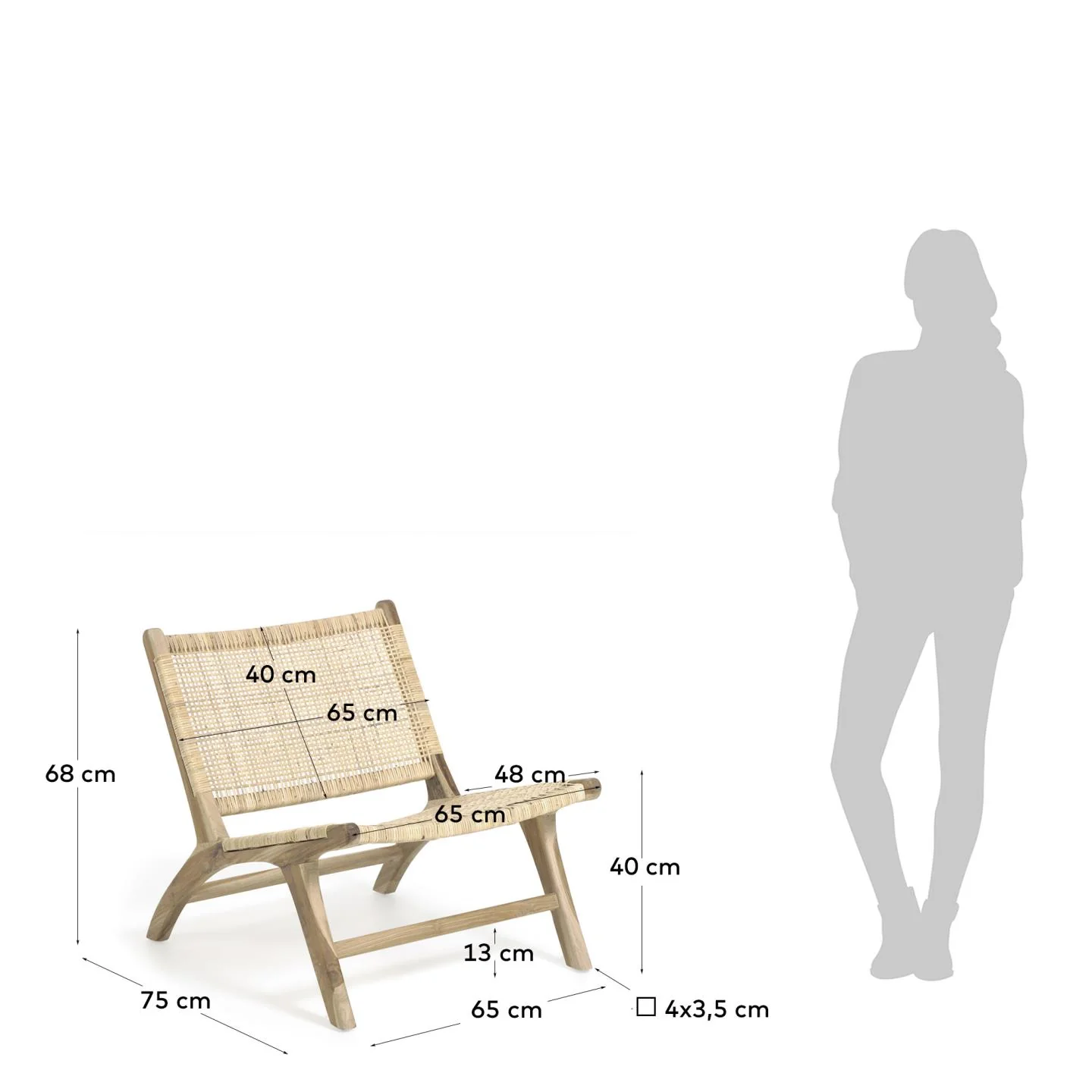 Beida Sessel aus massivem Teakholz - Image 6
