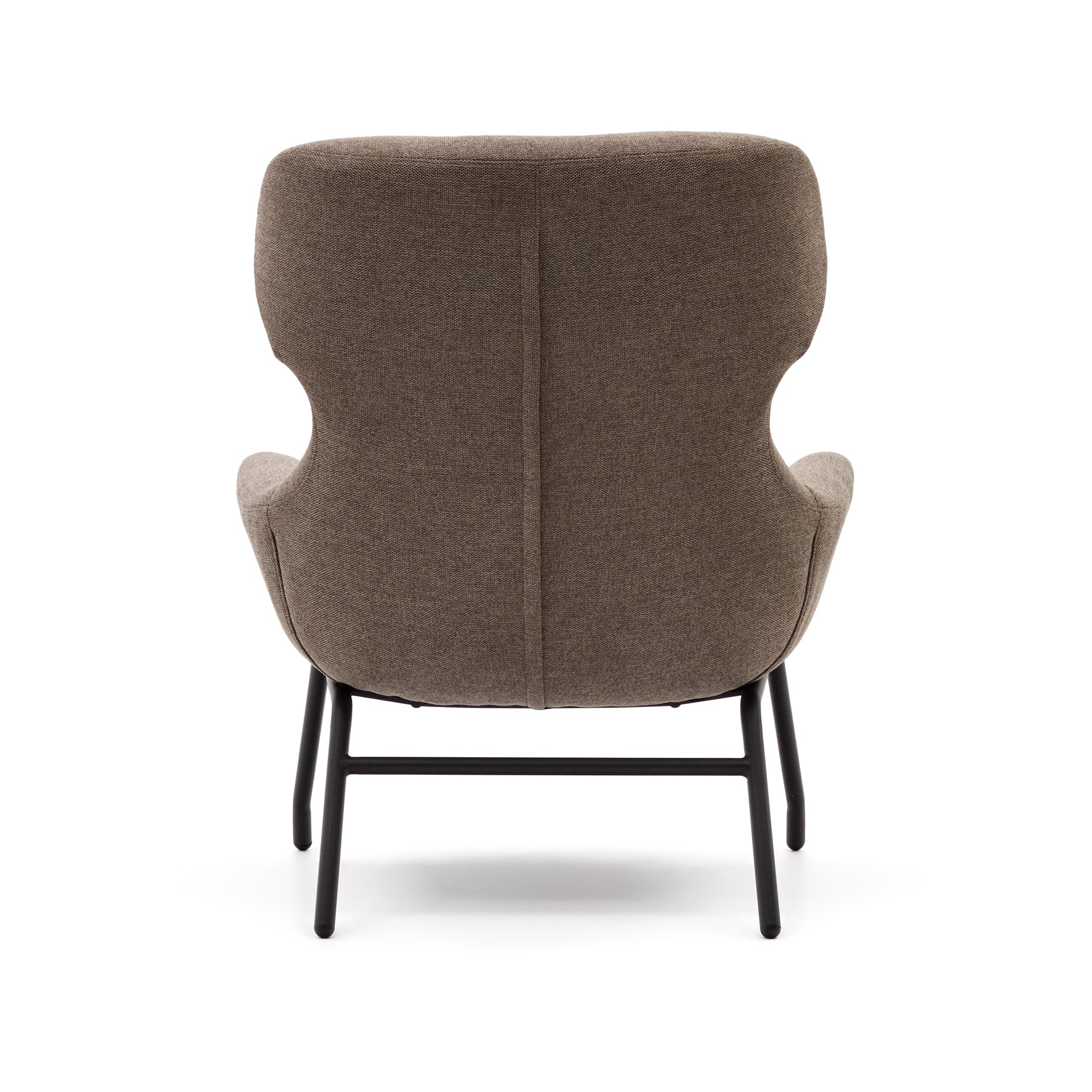 Belina Sessel mit Chenille in Hellbraun und Stahl mit schwarzem Finish FSC 100% - Image 8