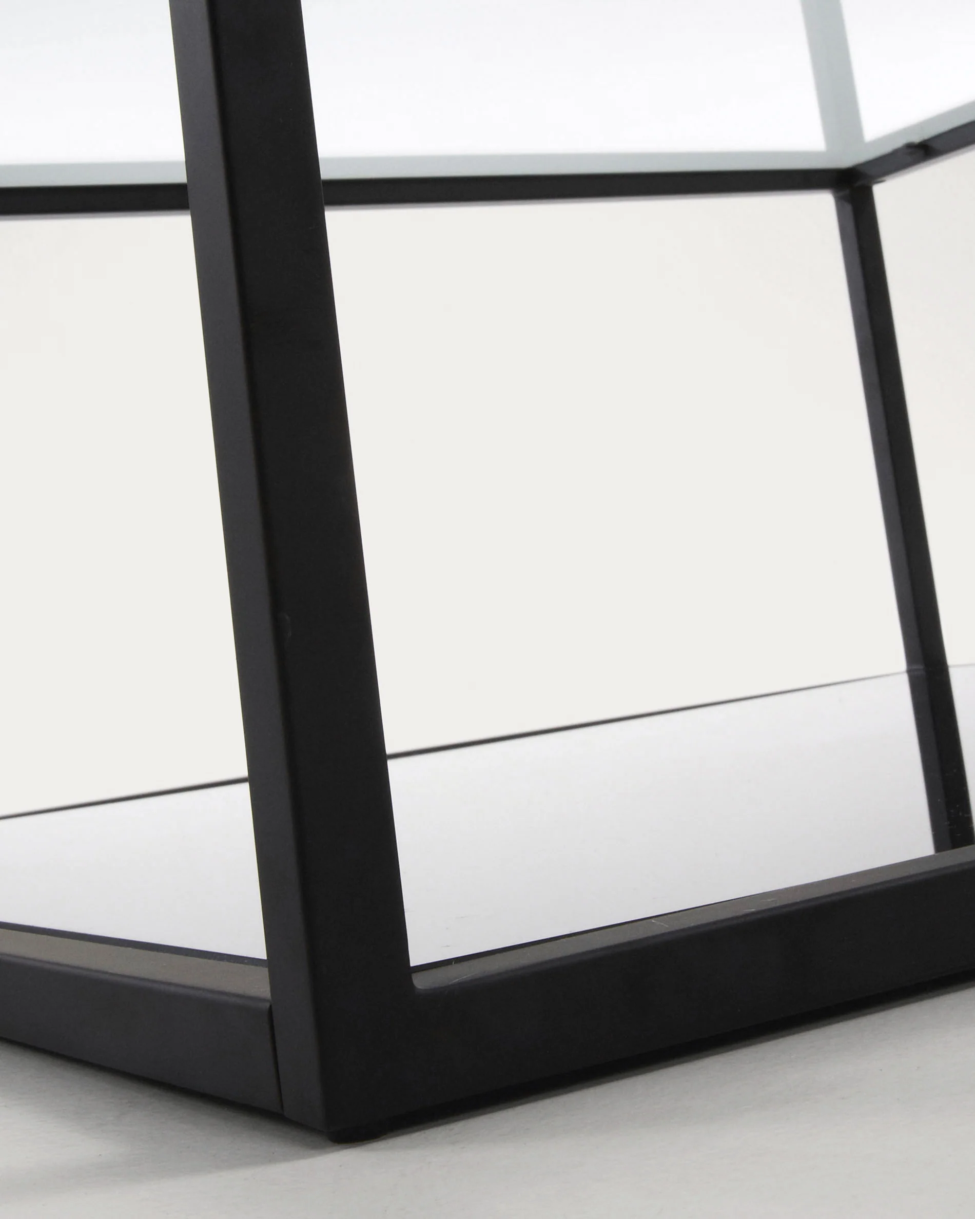 Blackhill Couchtisch 80 x 80 cm aus Glas und Stahl mit schwarzem Finish - Image 6