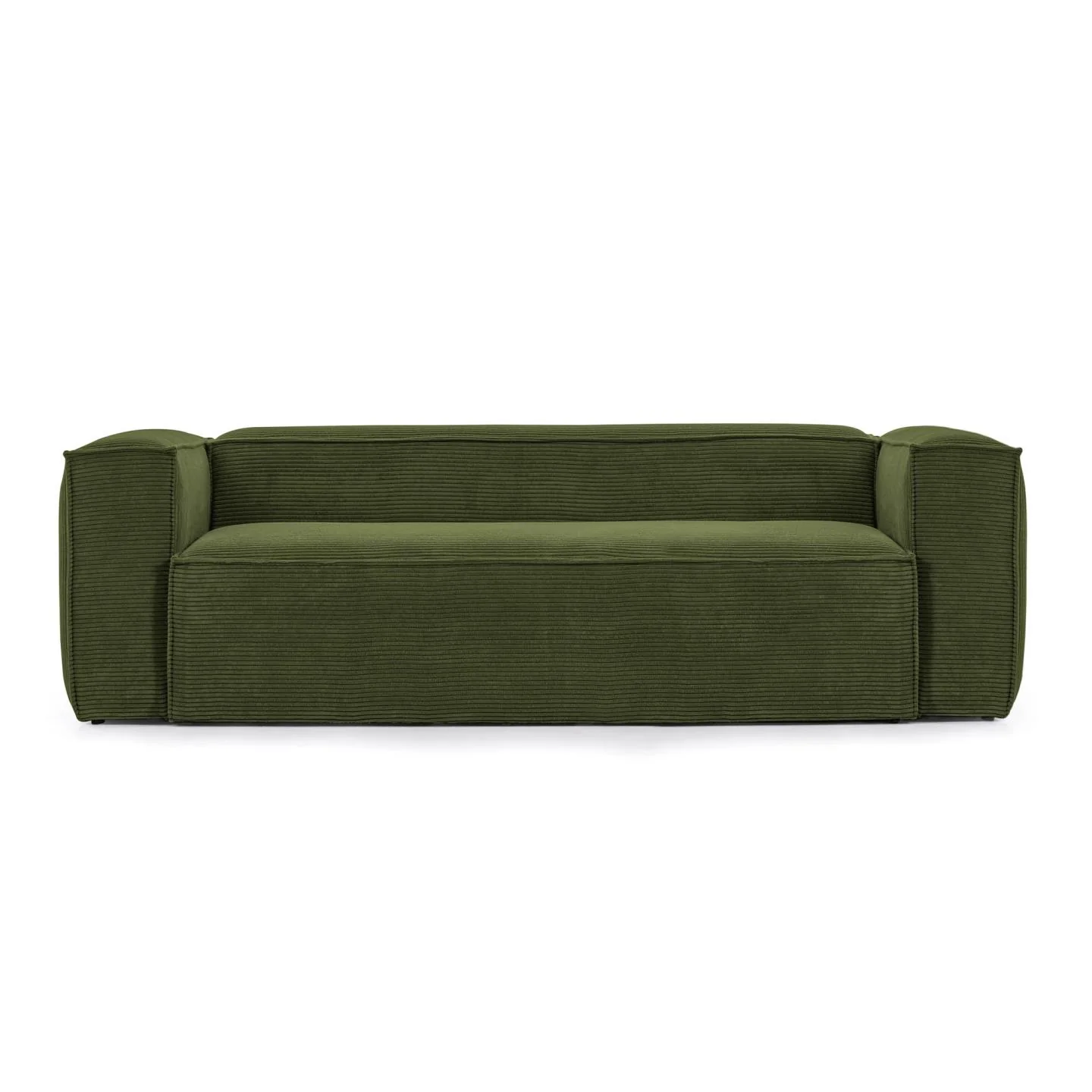Blok 2-Sitzer-Sofa breiter Cord grün 210 cm - Image 4