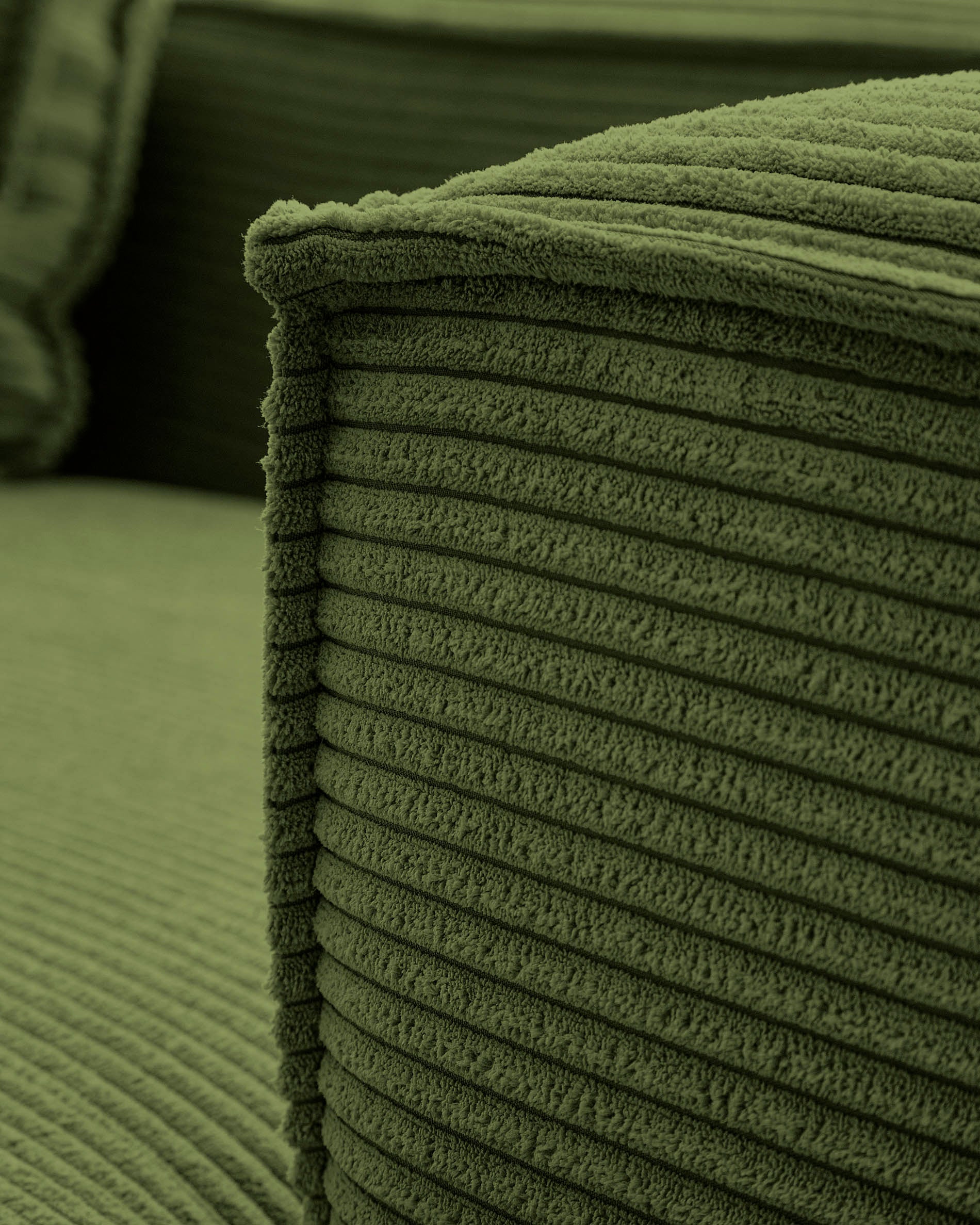 Blok 2-Sitzer-Sofa breiter Cord grün 210 cm - Image 8