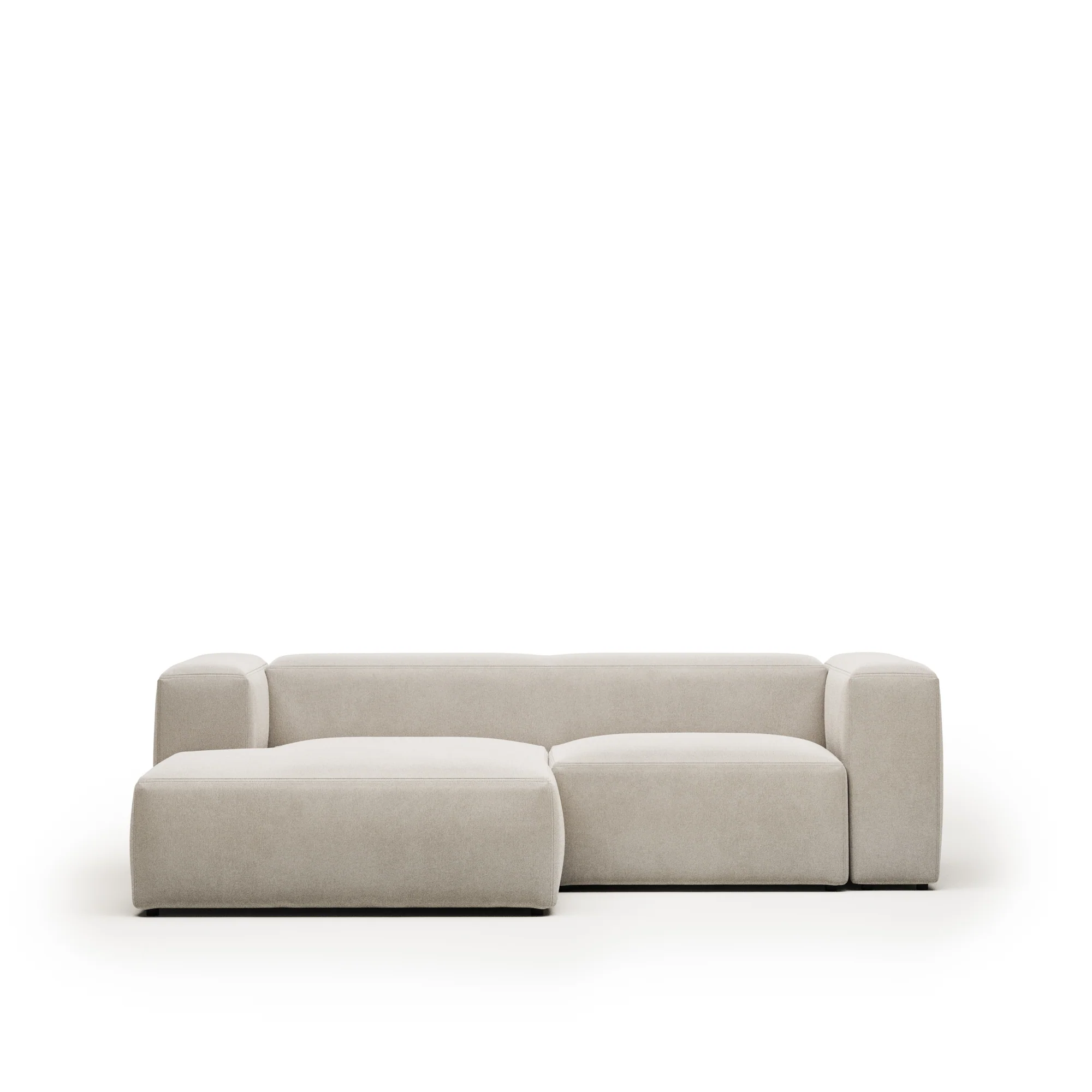 Blok 2-Sitzer Sofa mit Chaiselongue links beige 240 cm