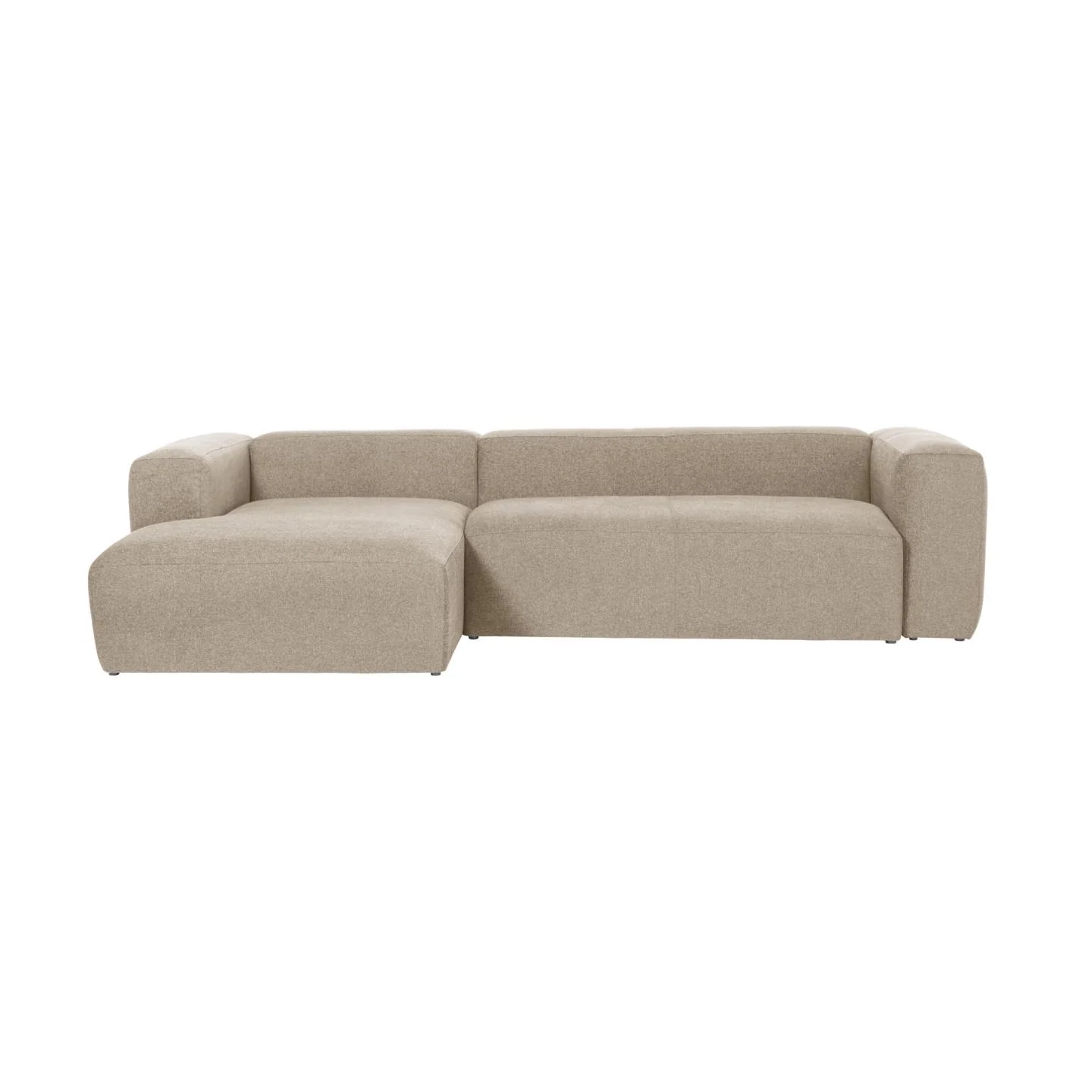 Blok 3-Sitzer Sofa mit Chaiselongue links in beige 300 cm - Image 4