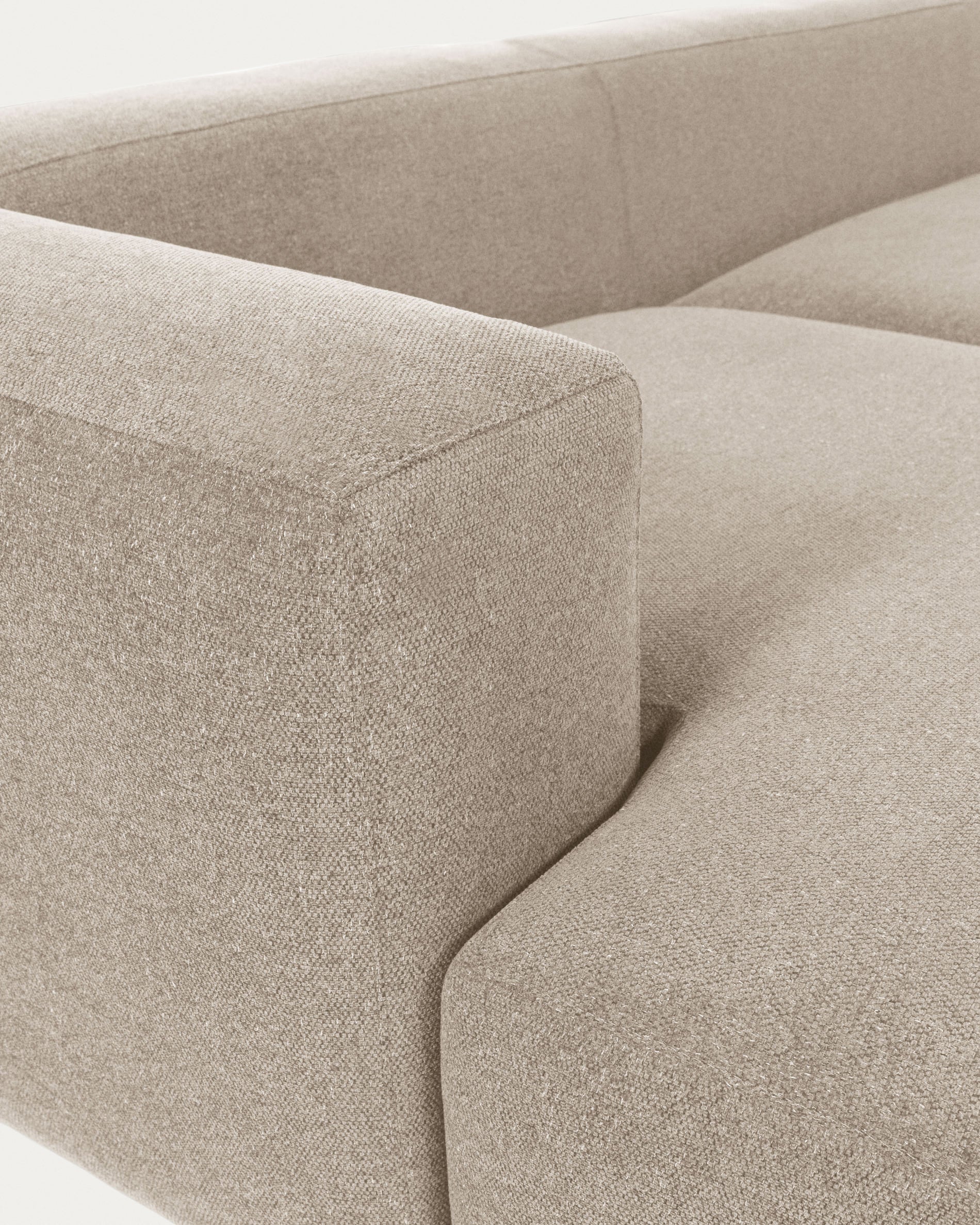 Blok 3-Sitzer Sofa mit Chaiselongue links in beige 300 cm - Image 8